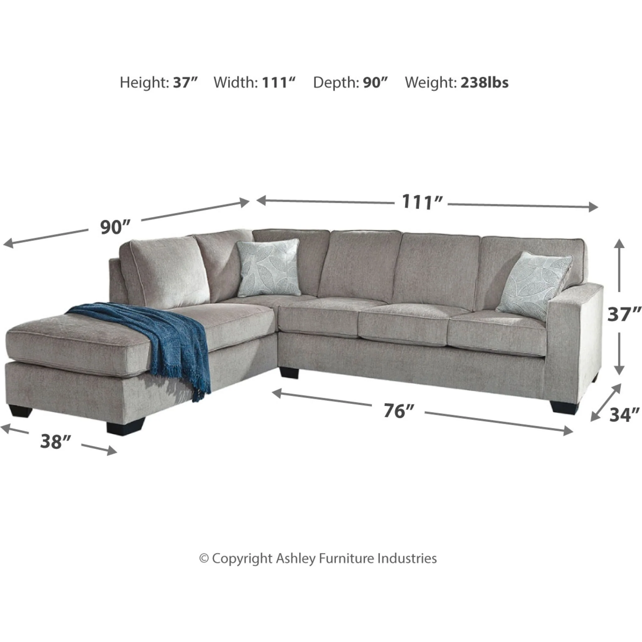 Altari 2 Piece Sectional with Chaise - Image 37