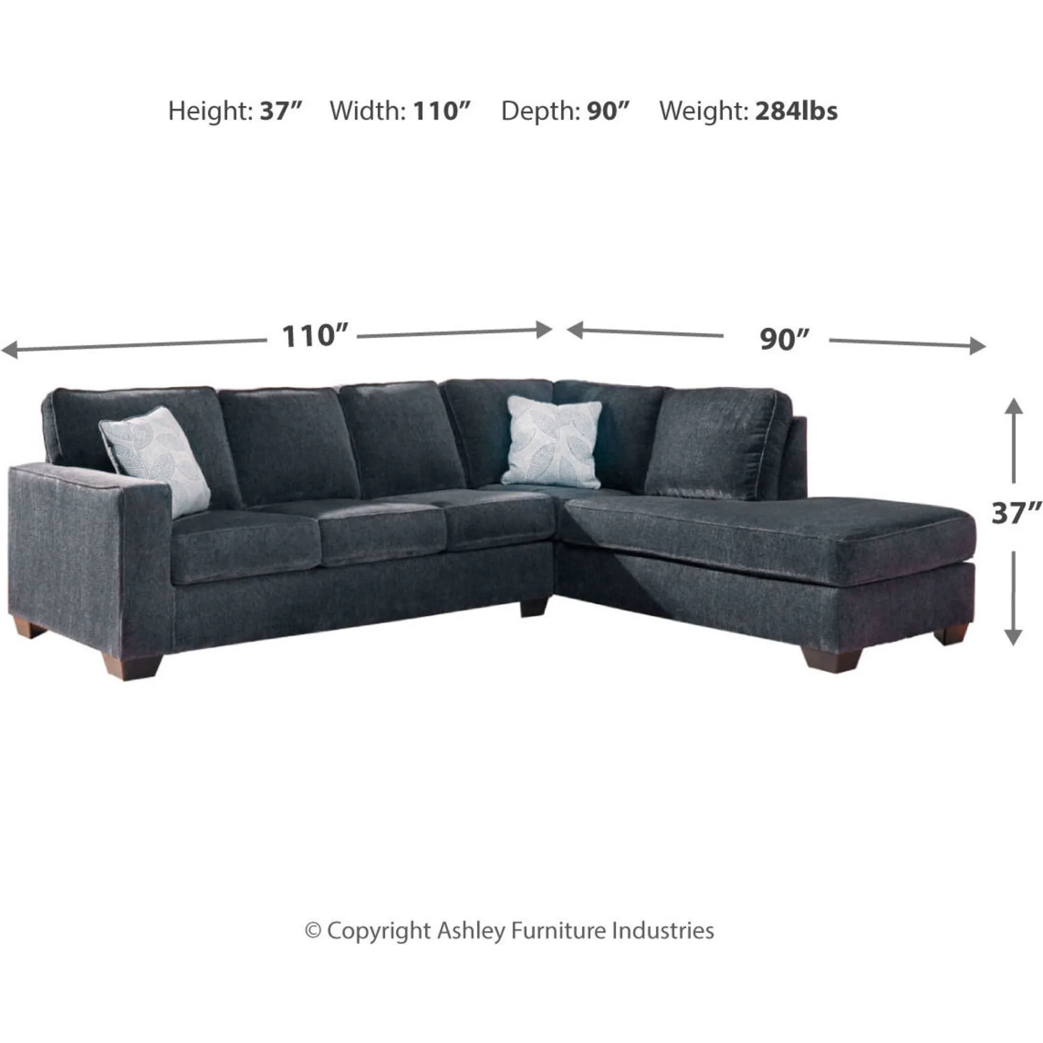 Altari 2 Piece Sleeper Sectional with Chaise - Image 10