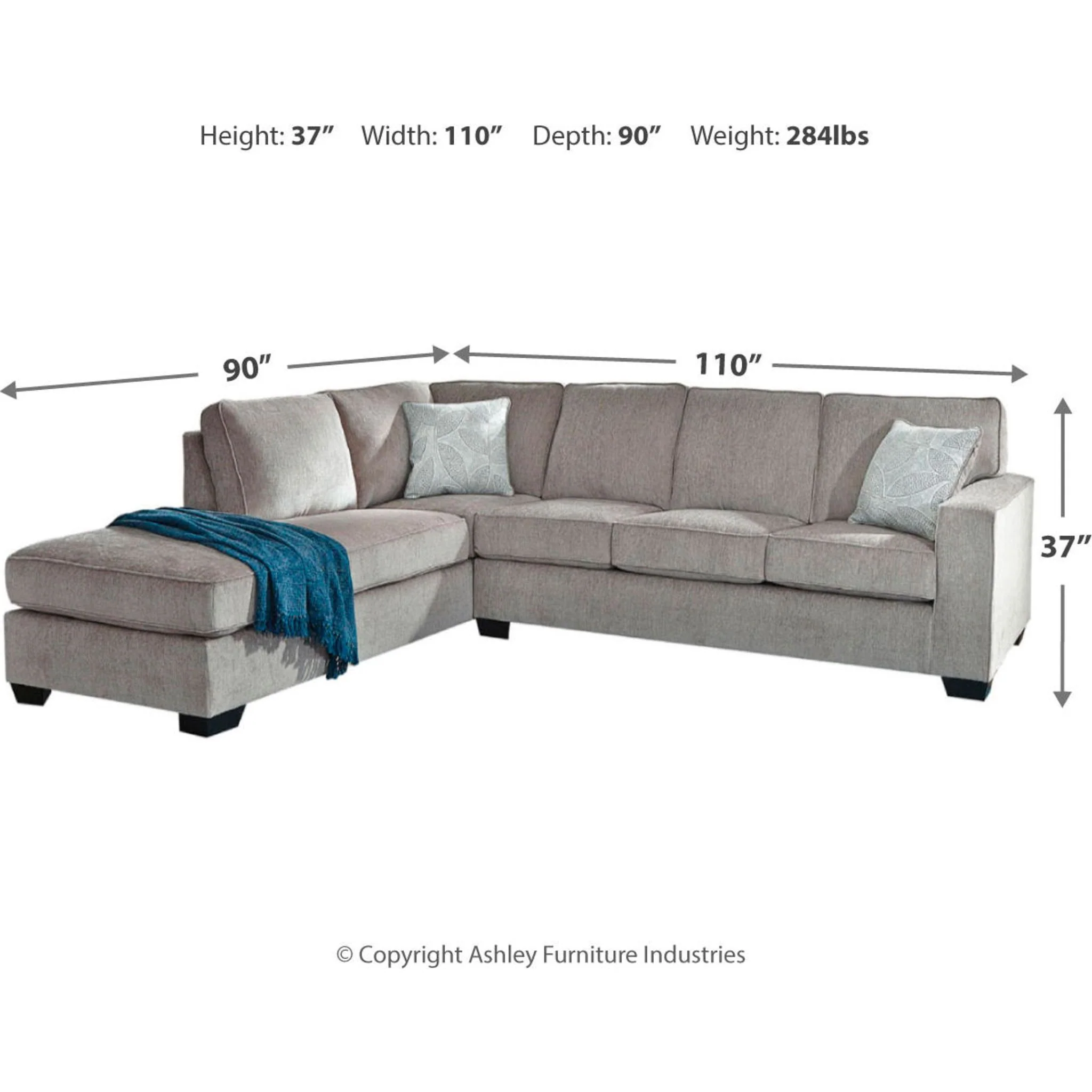 Altari 2 Piece Sleeper Sectional with Chaise - Image 133