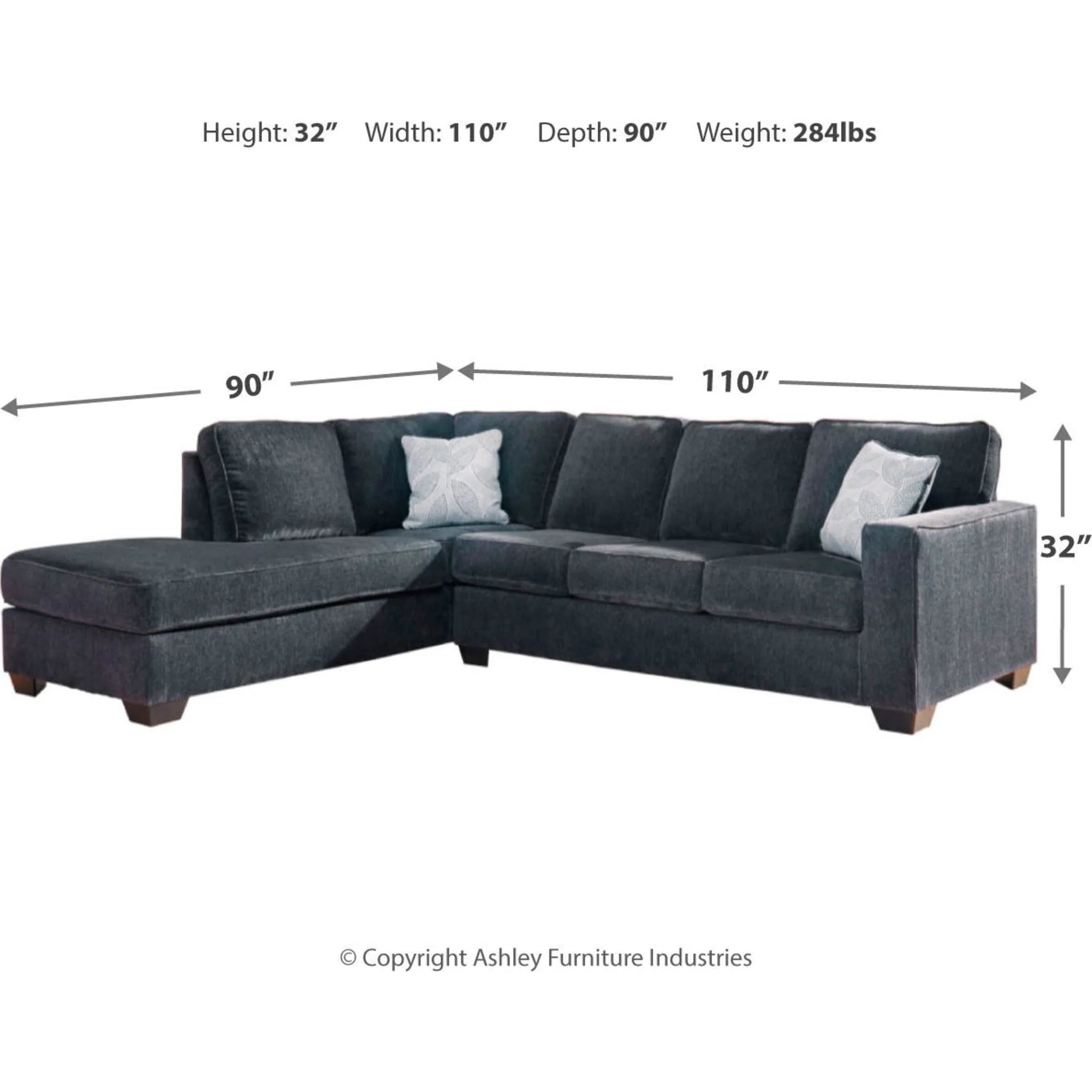 Altari 2 Piece Sleeper Sectional with Chaise - Image 29