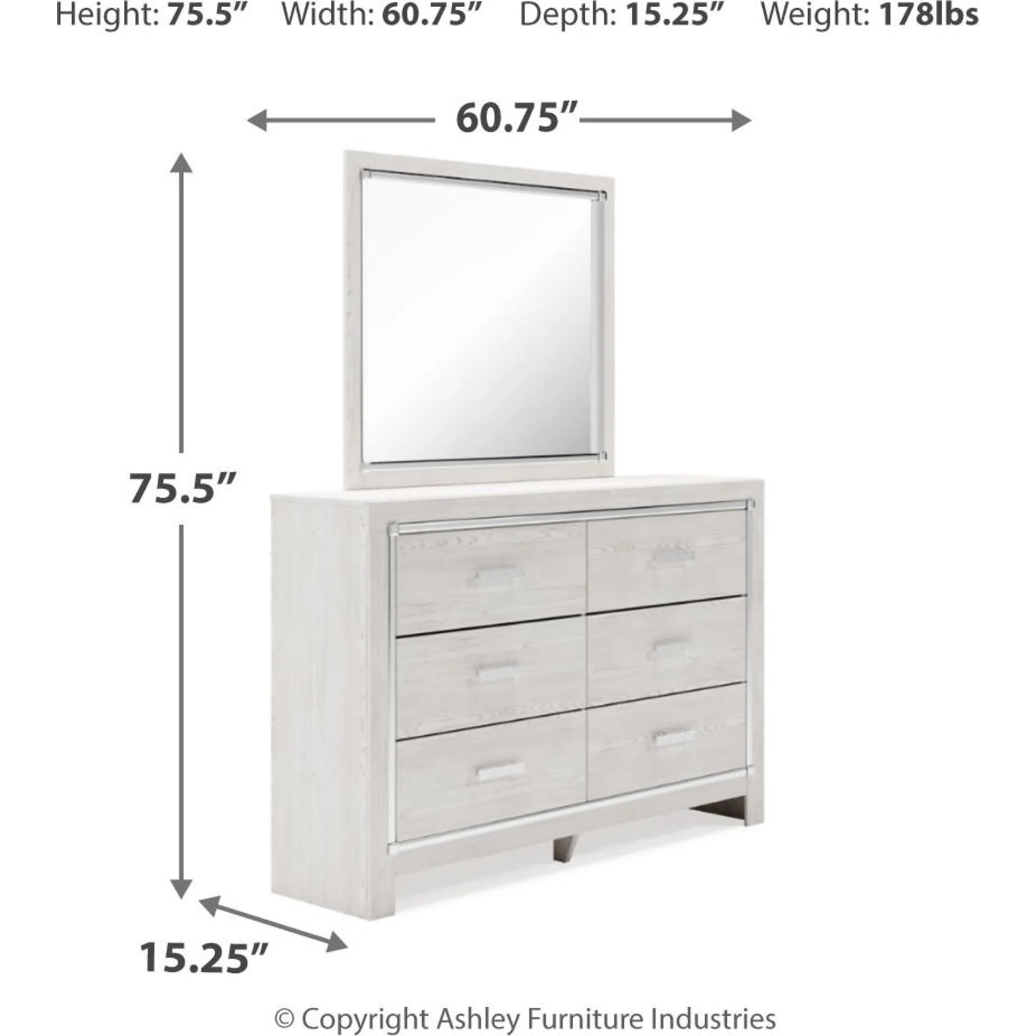 Altyra Dresser and Mirror - White - Image 10