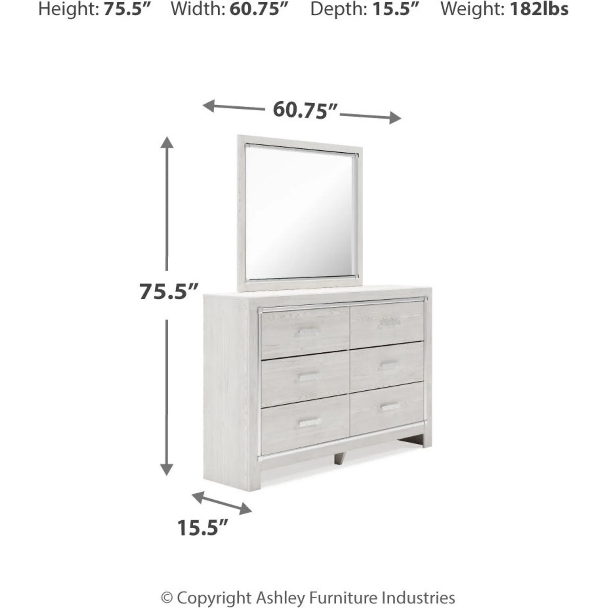 Altyra Dresser and Mirror - White - Image 15