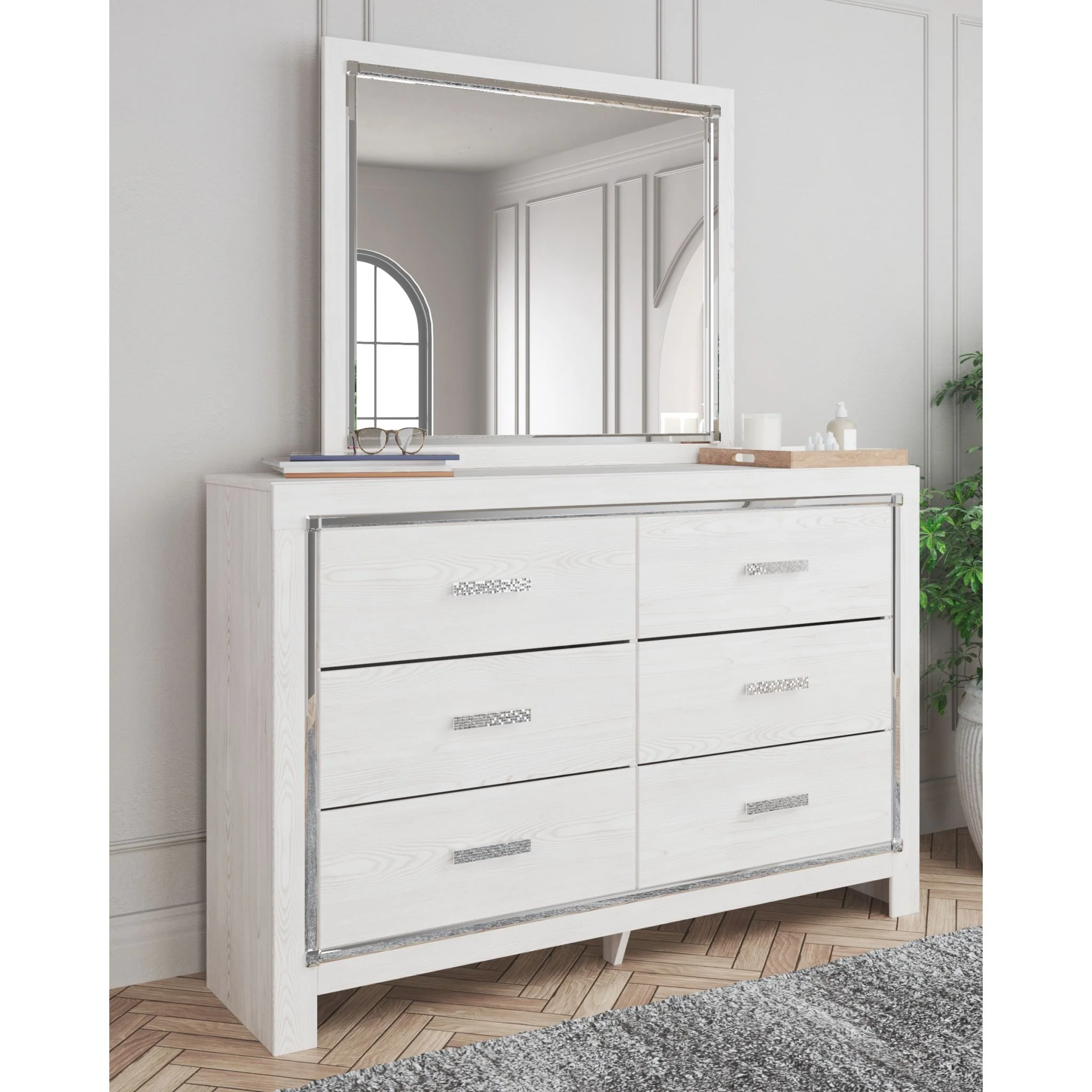 Altyra Dresser and Mirror - White - Image 2
