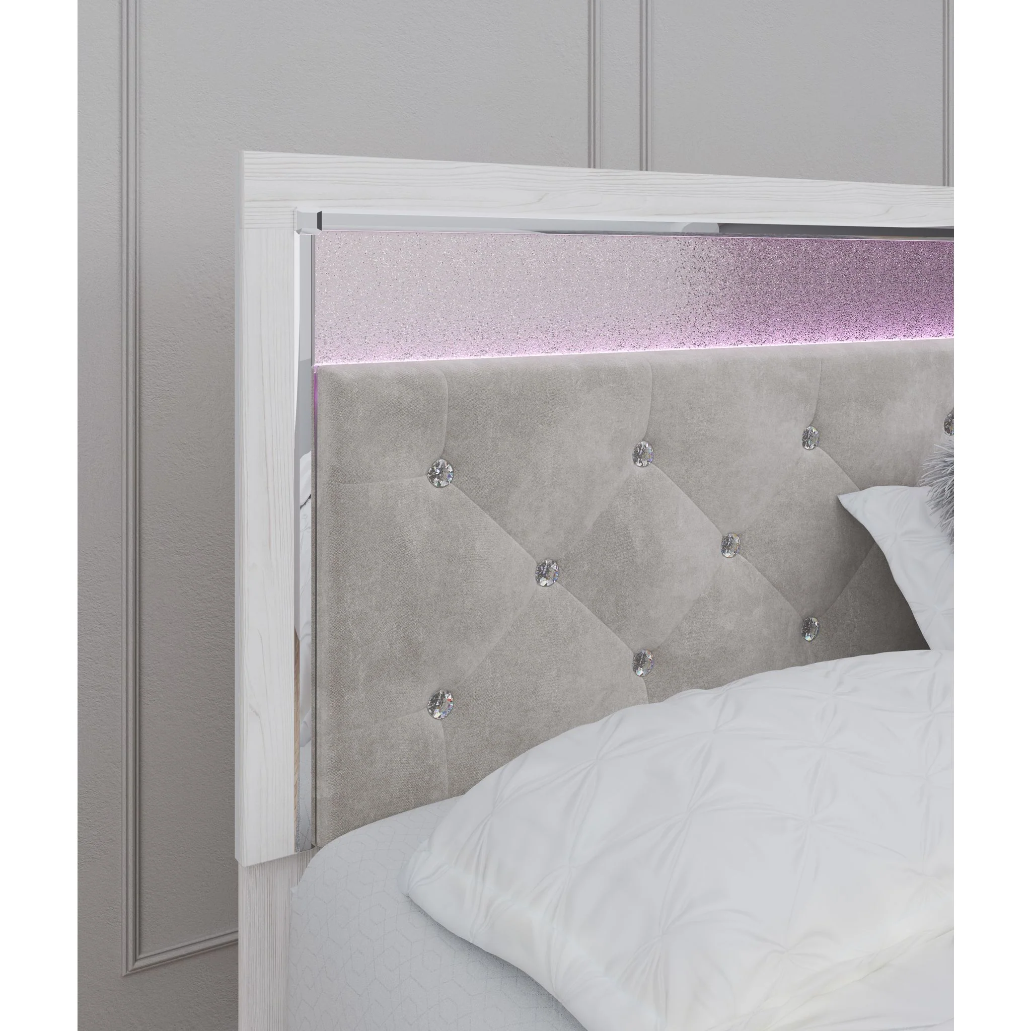 Altyra Full Panel Headboard - White - Image 7