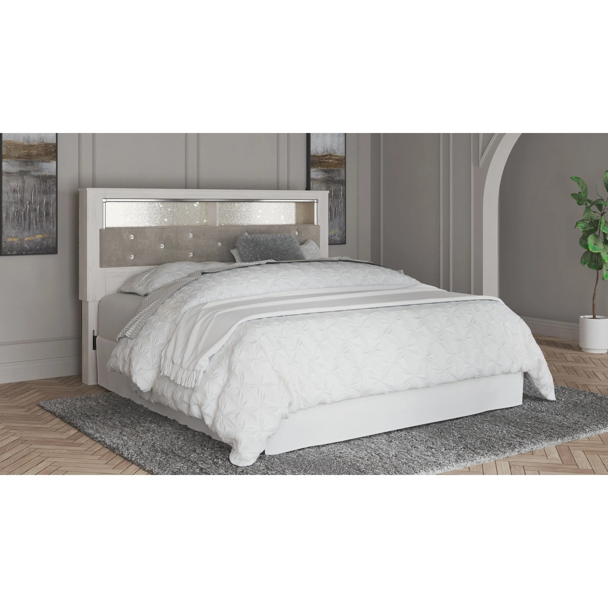 Altyra King Panel Headboard - White - Image 2