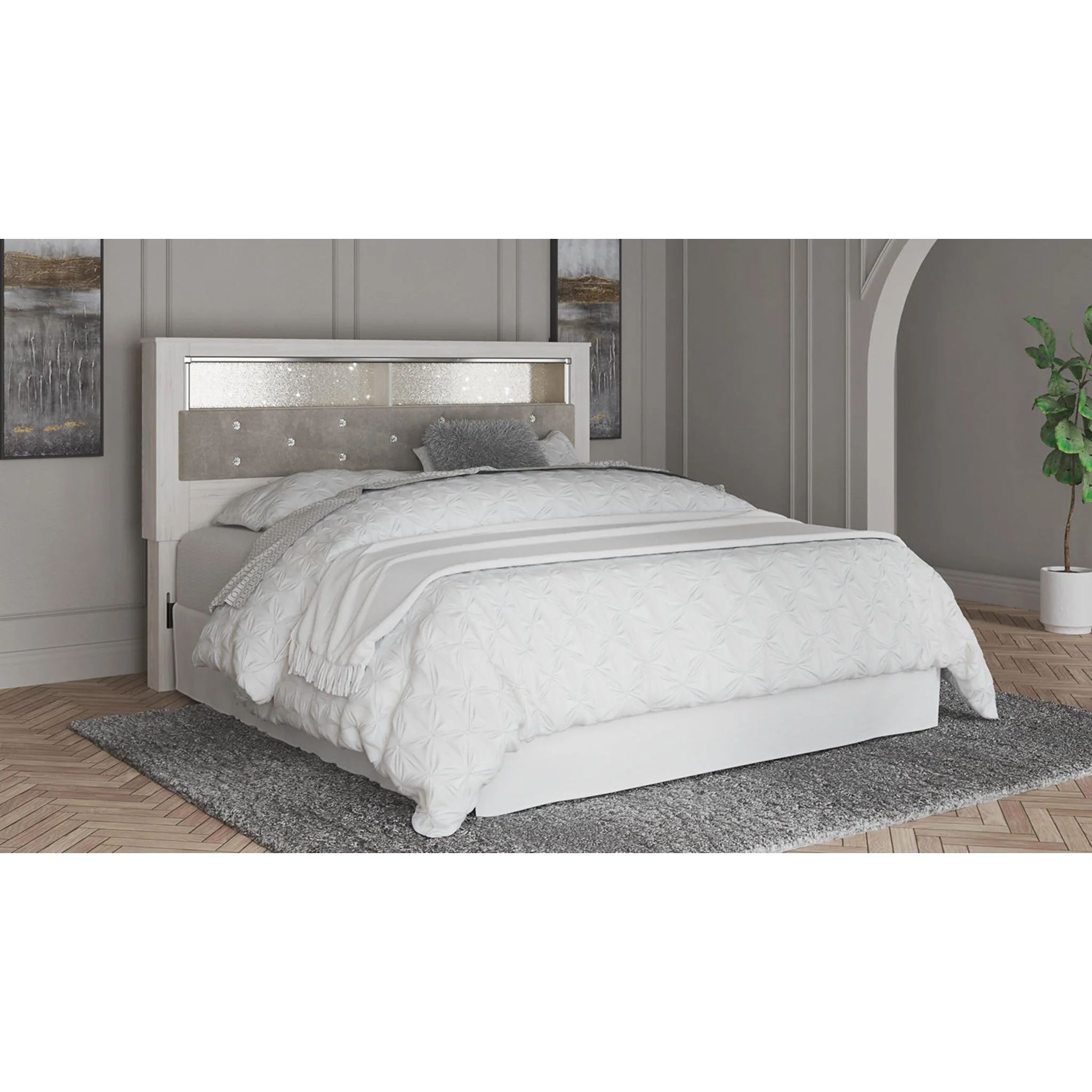 Altyra King Panel Headboard - White - Image 7