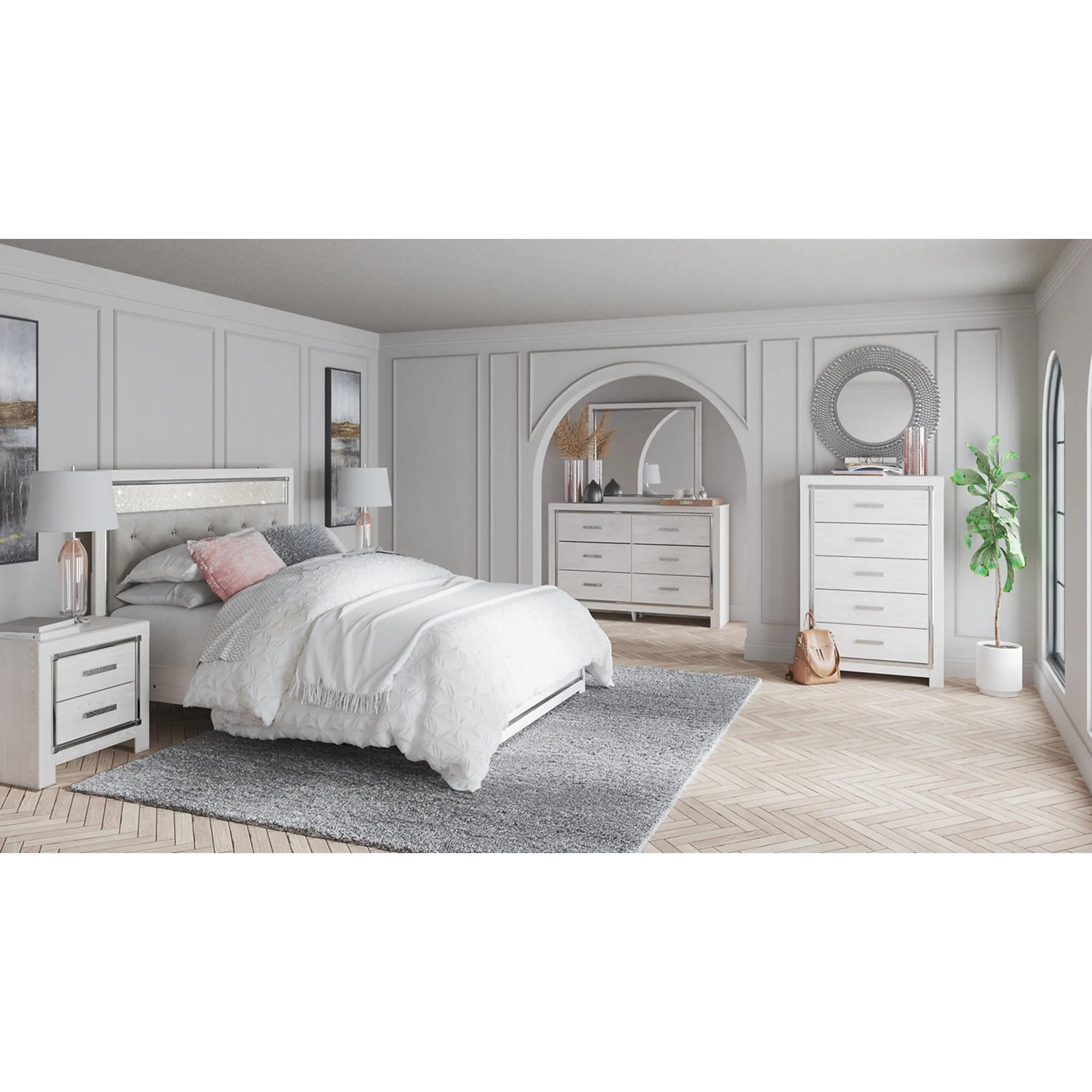 Altyra Panel Bed - White - Image 10