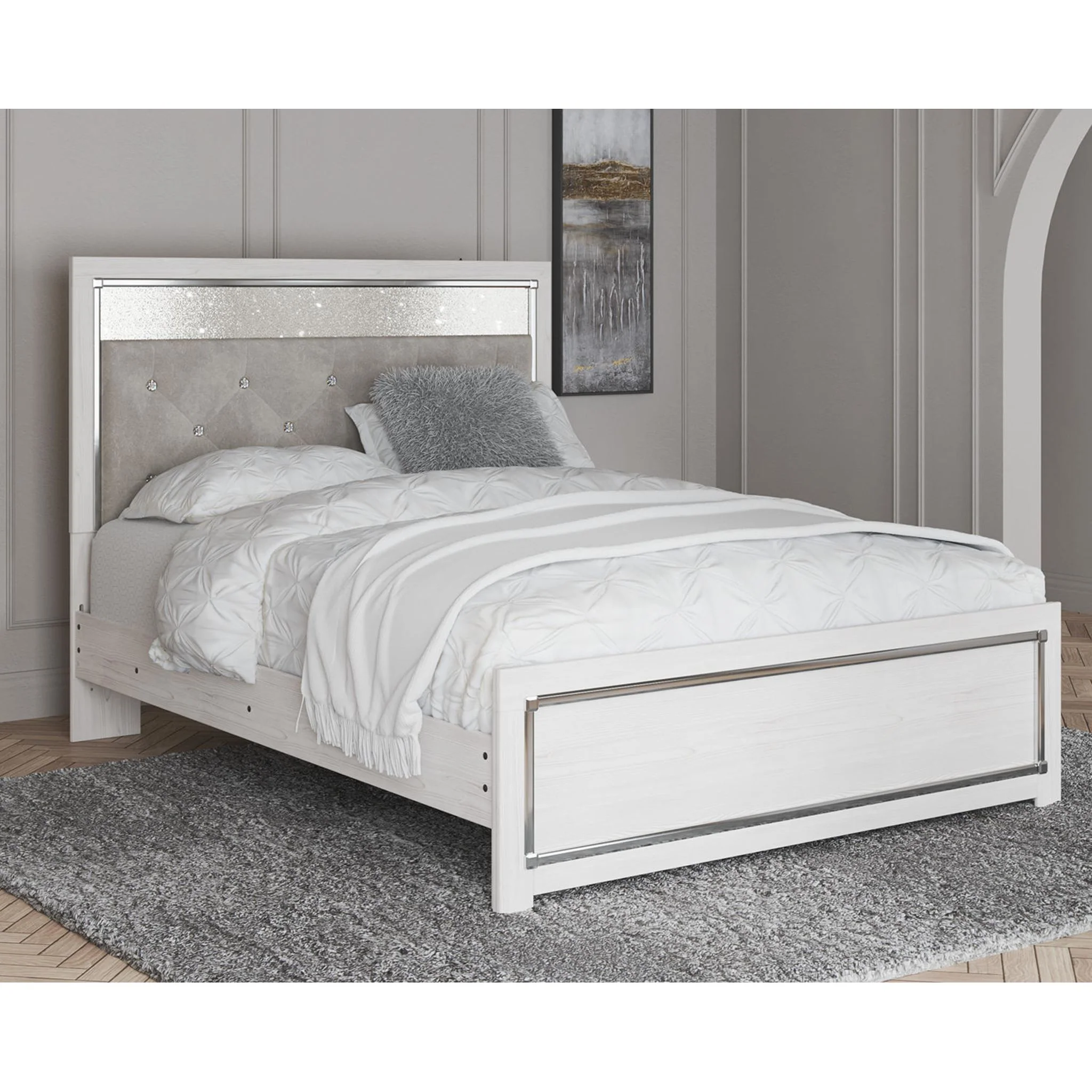 Altyra Panel Bed - White - Image 2