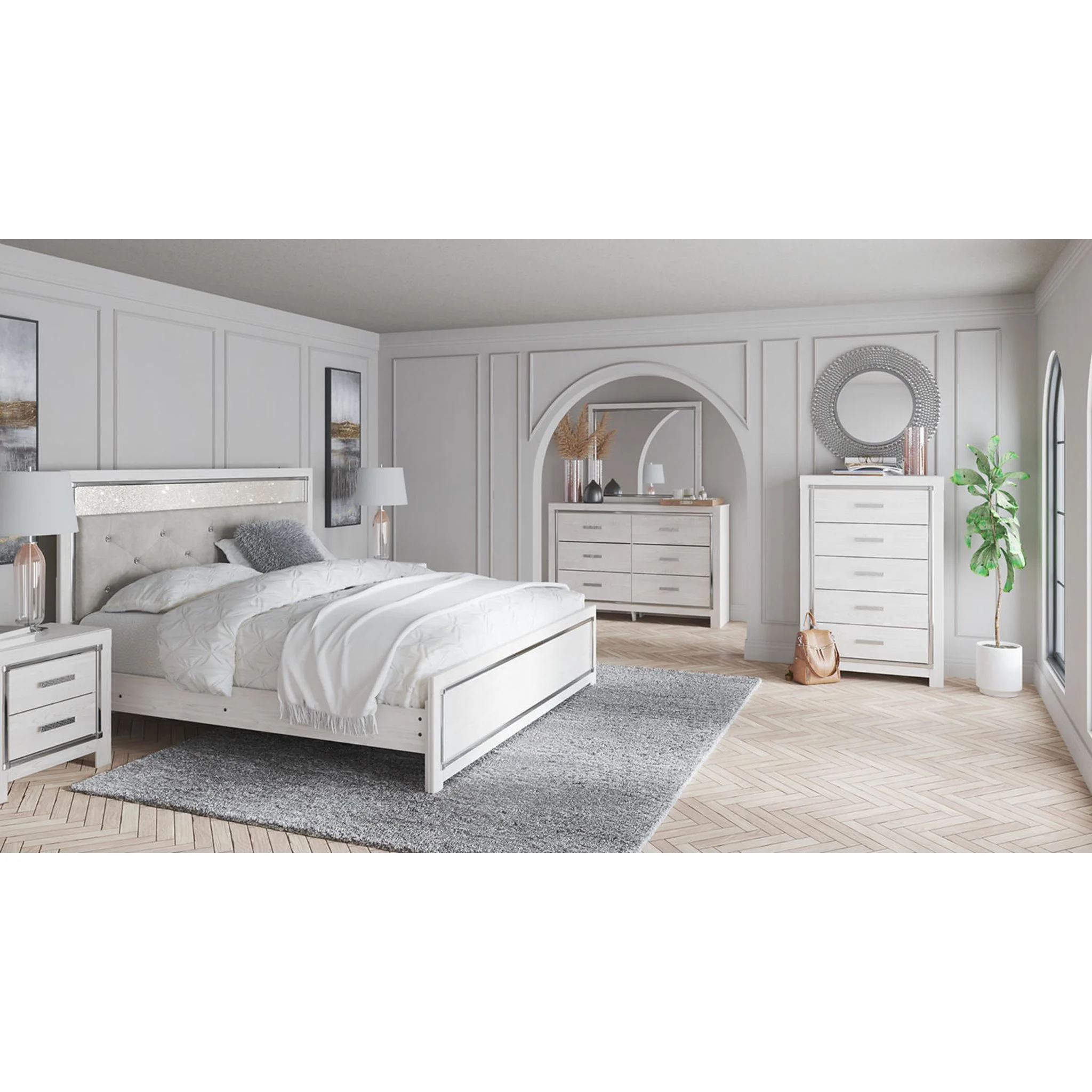 Altyra Panel Bed - White - Image 29