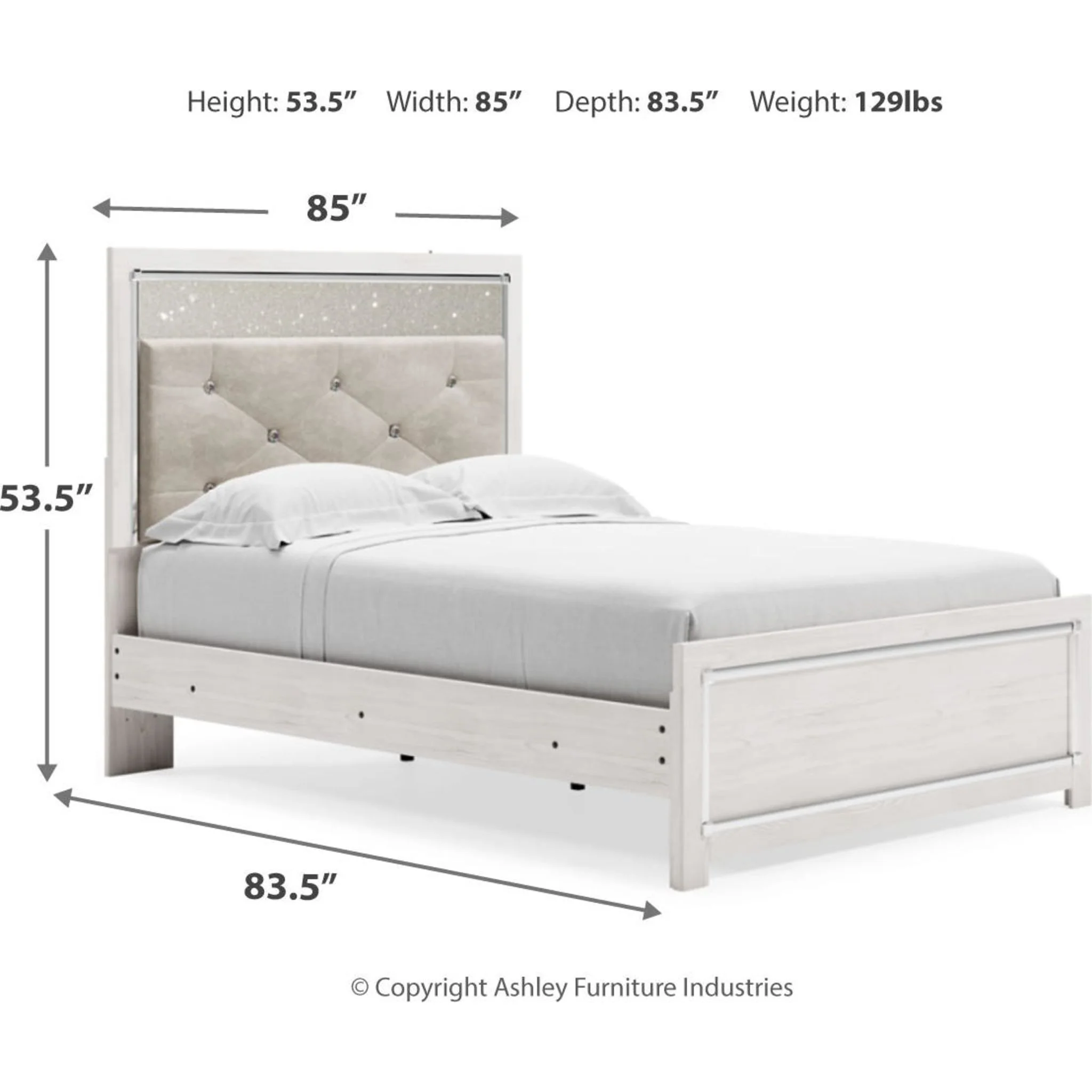 Altyra Panel Bed - White - Image 45