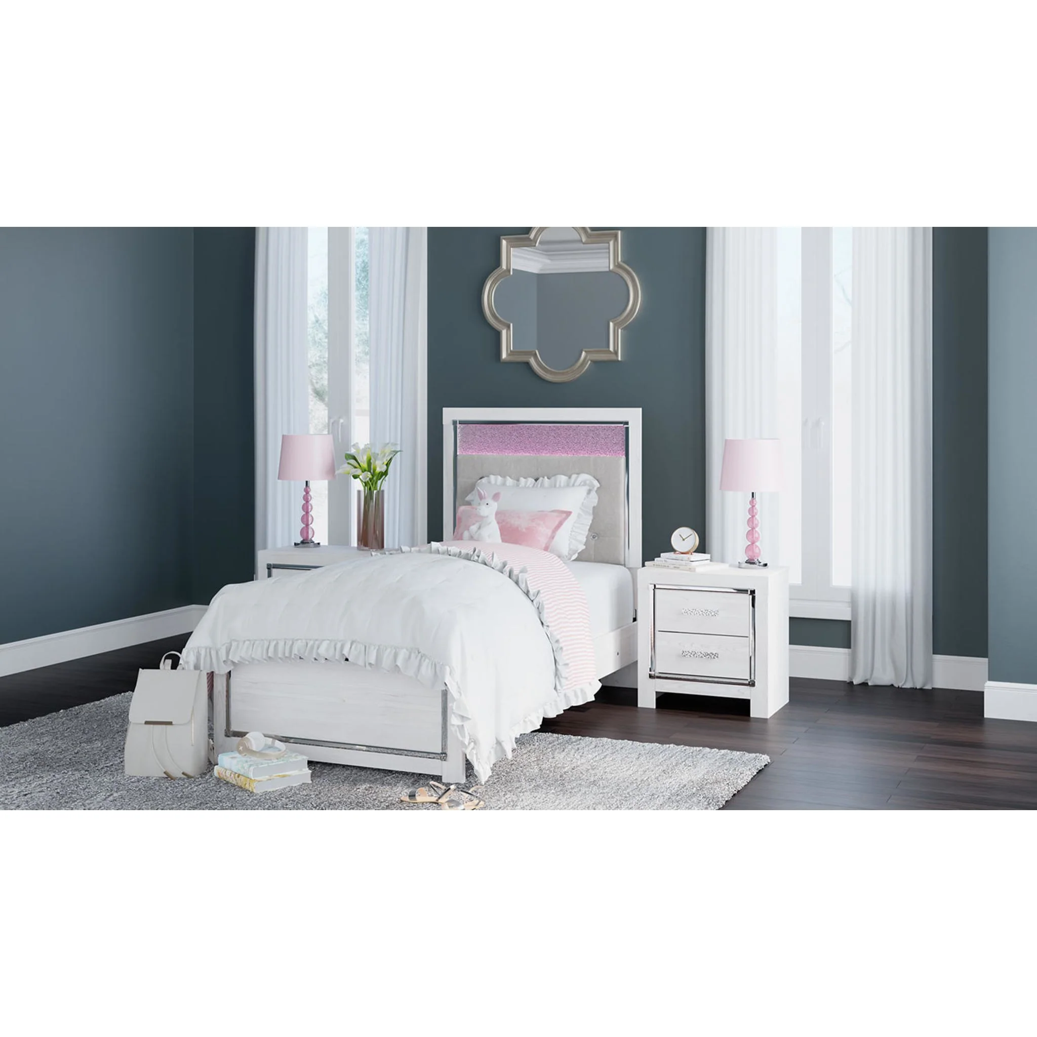 Altyra Panel Bed - White - Image 71