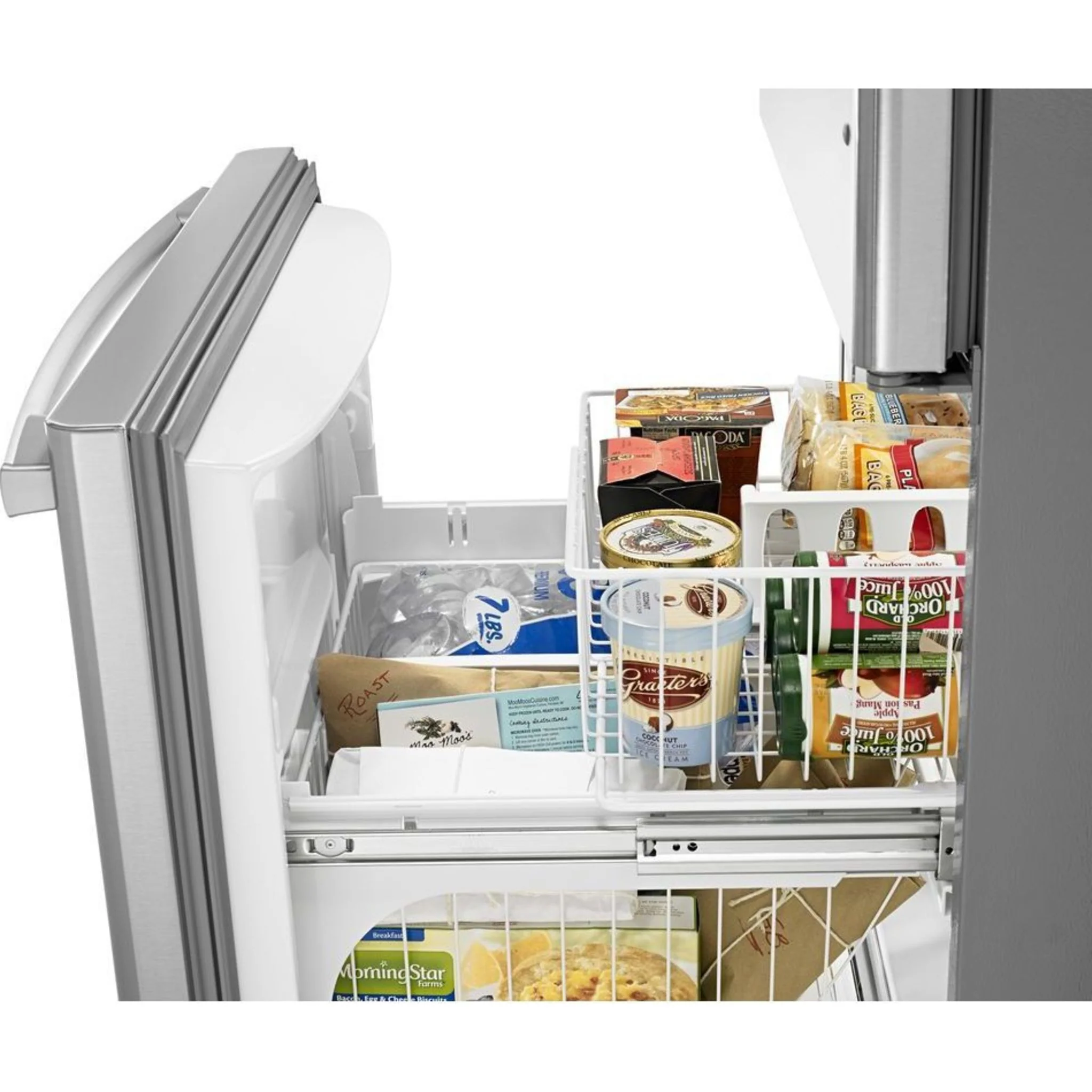 Amana 29-inch Wide Bottom-Freezer Refrigerator with EasyFreezerPull-Out Drawer -- 18 cu. ft. Capacity -Stainless Steel (ABB1924BRM) - Image 5