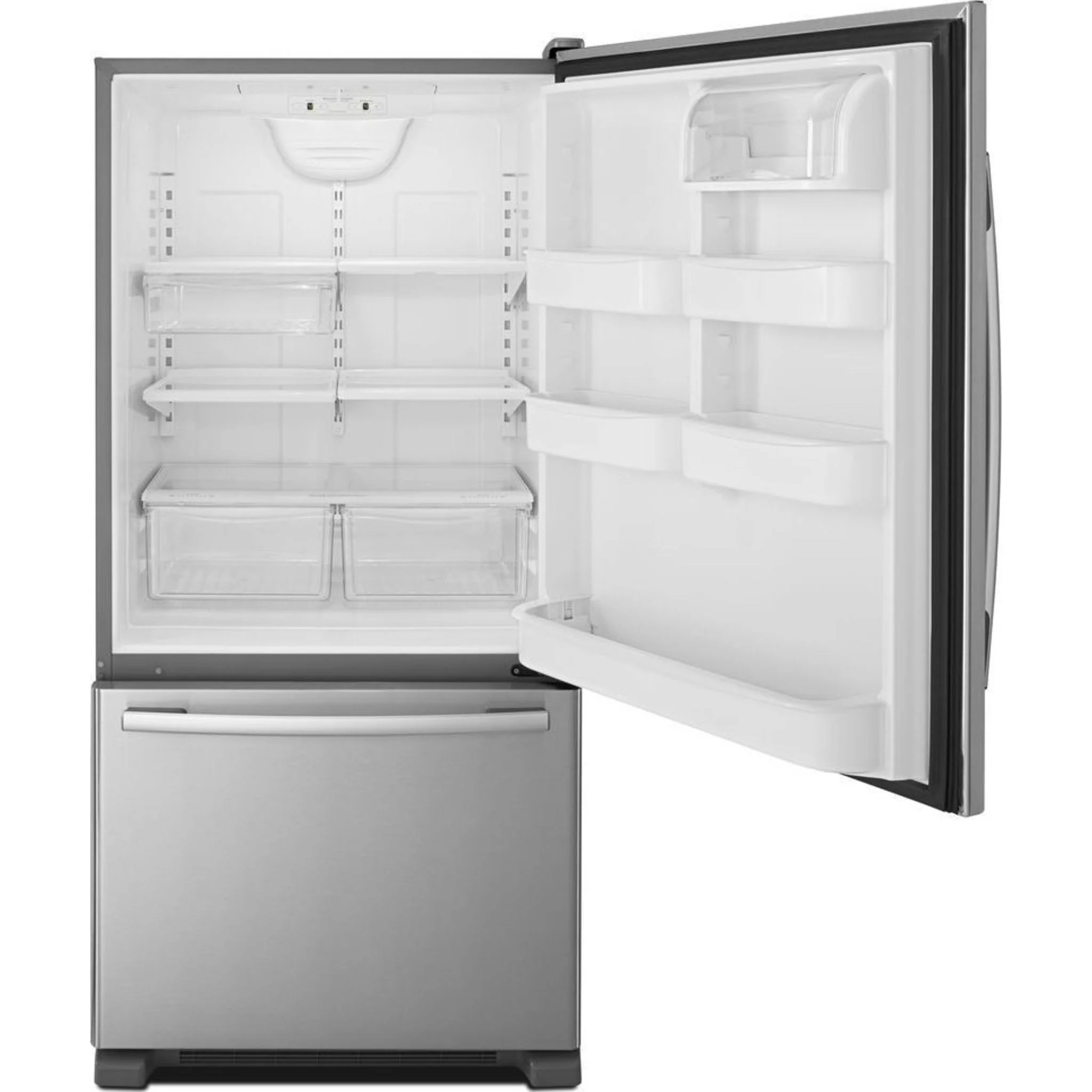 Amana 33-inch Wide Bottom-Freezer Refrigerator with EasyFreezerPull-Out Drawer − 22 cu. ft. Capacity -Stainless Steel (ABB2224BRM) - Image 3