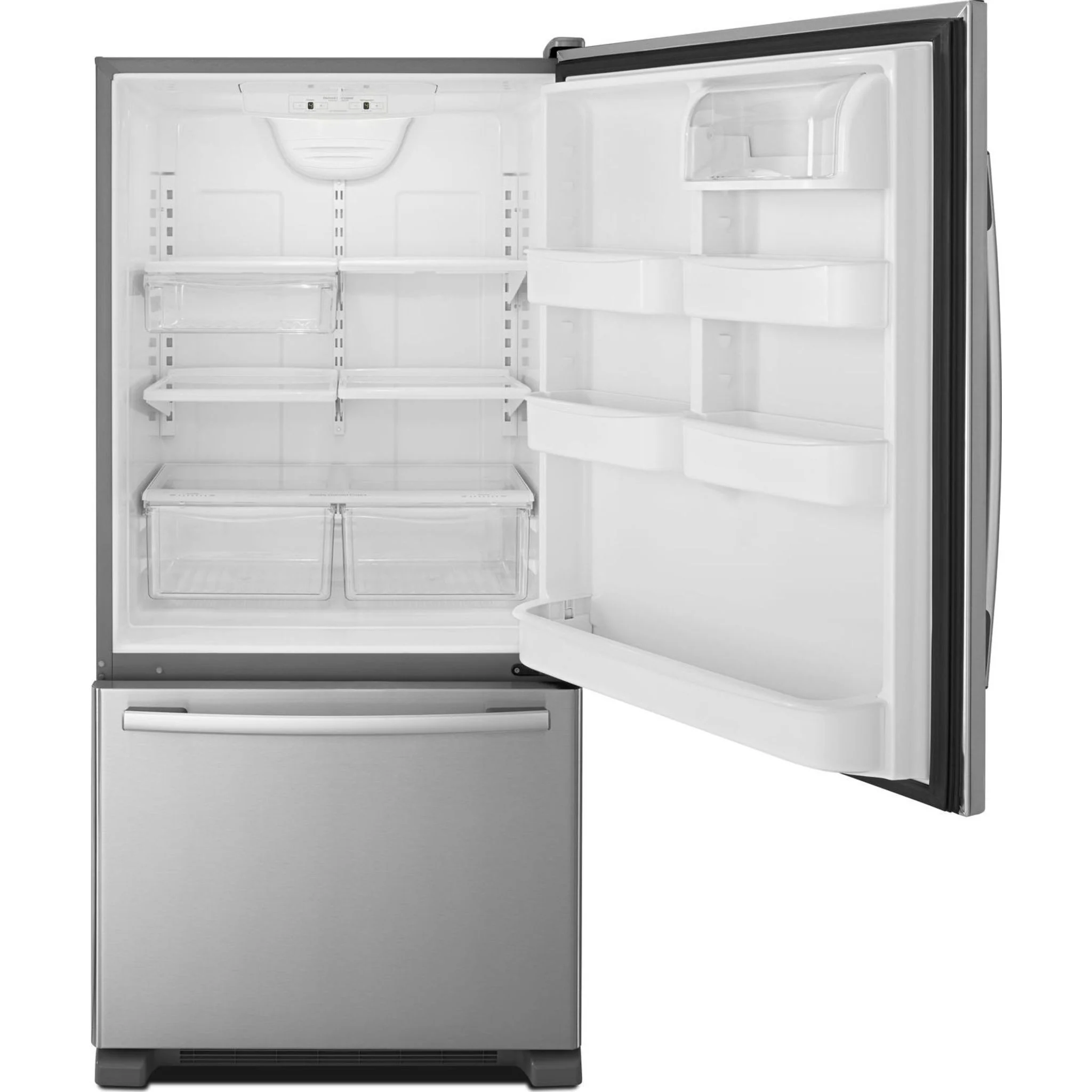 Amana 33-inch Wide Bottom-Freezer Refrigerator with EasyFreezerPull-Out Drawer − 22 cu. ft. Capacity -Stainless Steel (ABB2224BRM) - Image 9