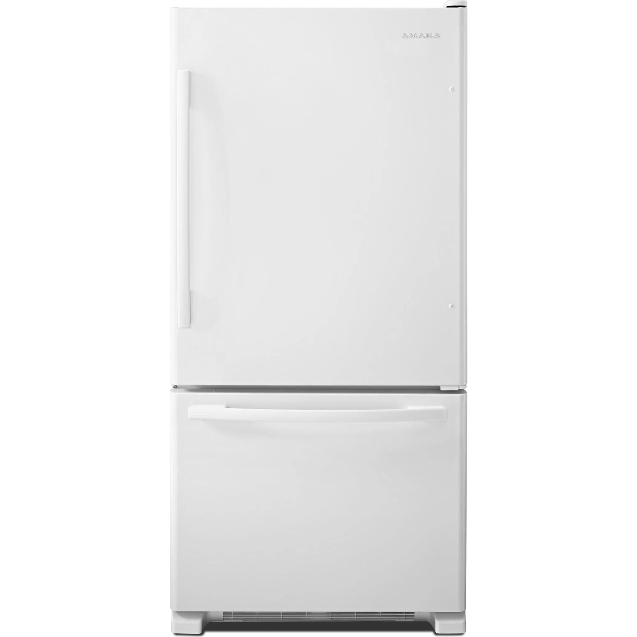 Amana 22 cu. ft. Bottom-Freezer Refrigerator with Large Capacity -White-on-White (ABB2224BRW)