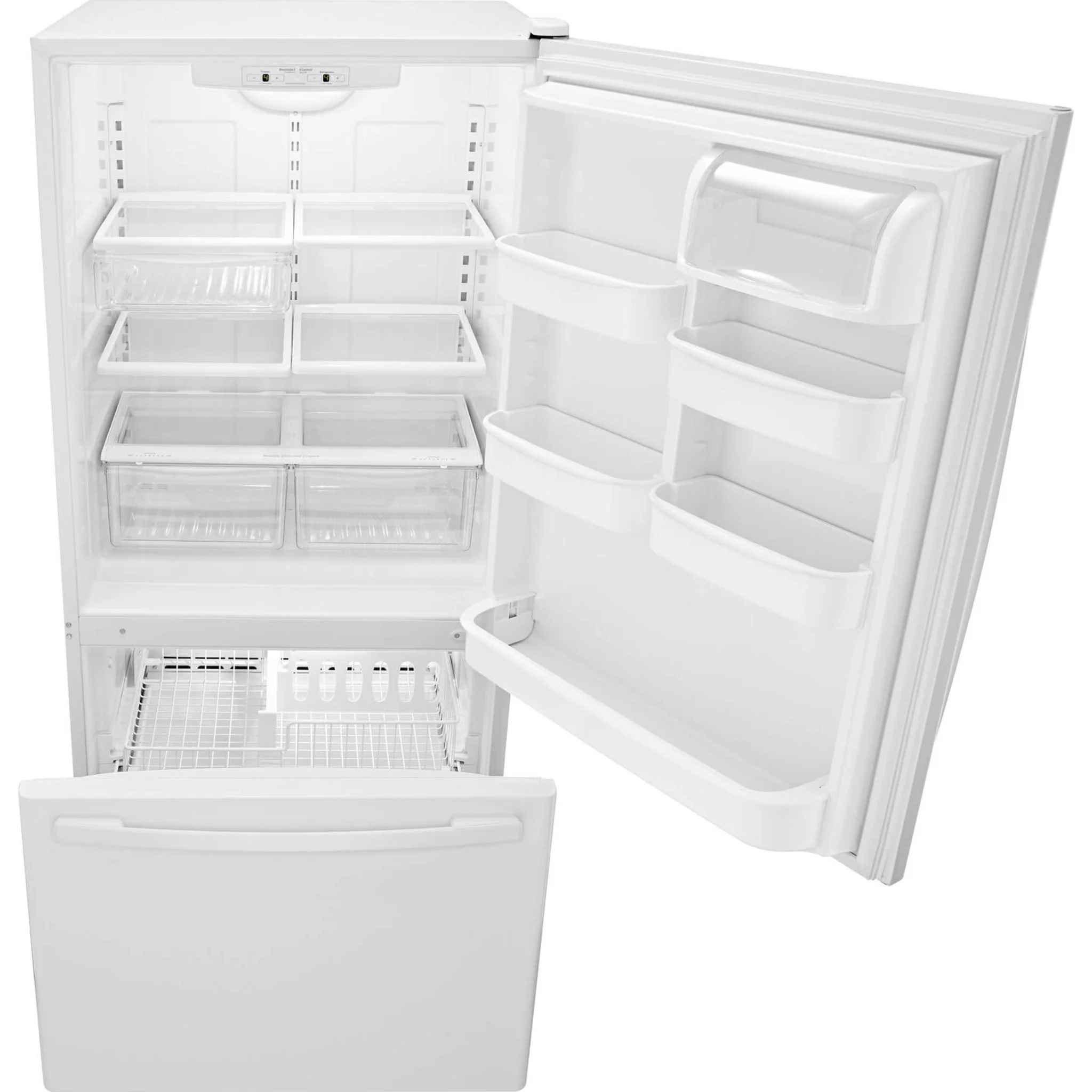 Amana 22 cu. ft. Bottom-Freezer Refrigerator with Large Capacity -White-on-White (ABB2224BRW) - Image 14