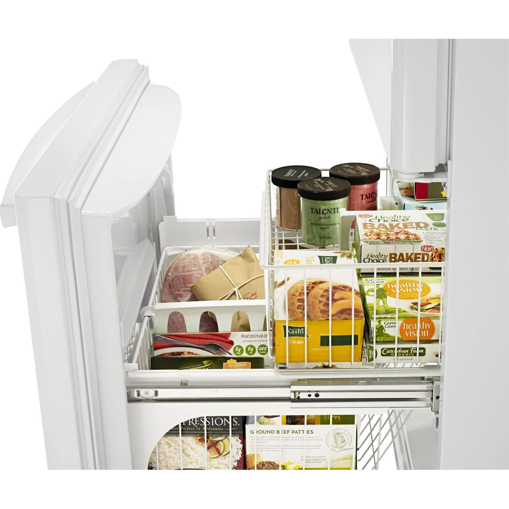 Amana 22 cu. ft. Bottom-Freezer Refrigerator with Large Capacity -White-on-White (ABB2224BRW) - Image 8