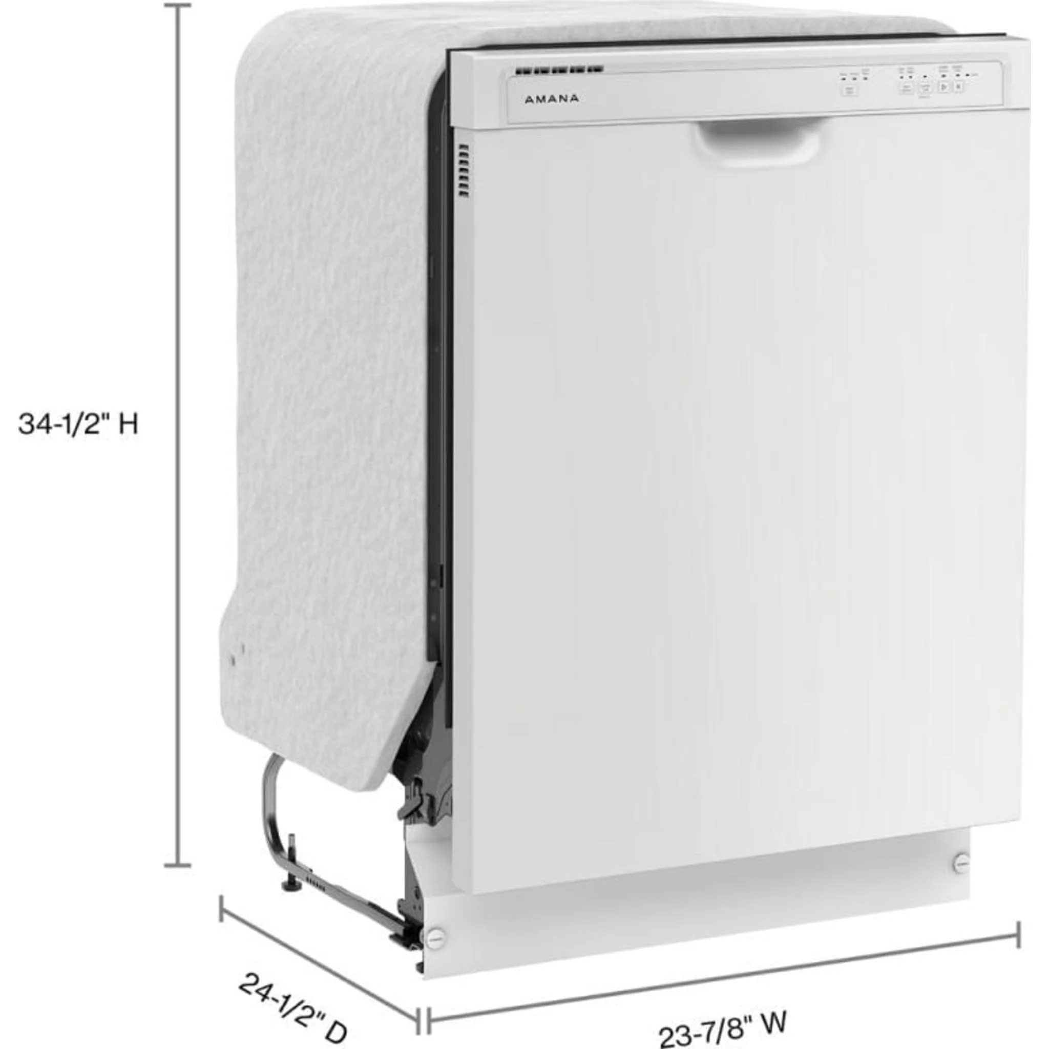 Amana Dishwasher with Midnight Interior -White (ADFS2524RW) - Image 8
