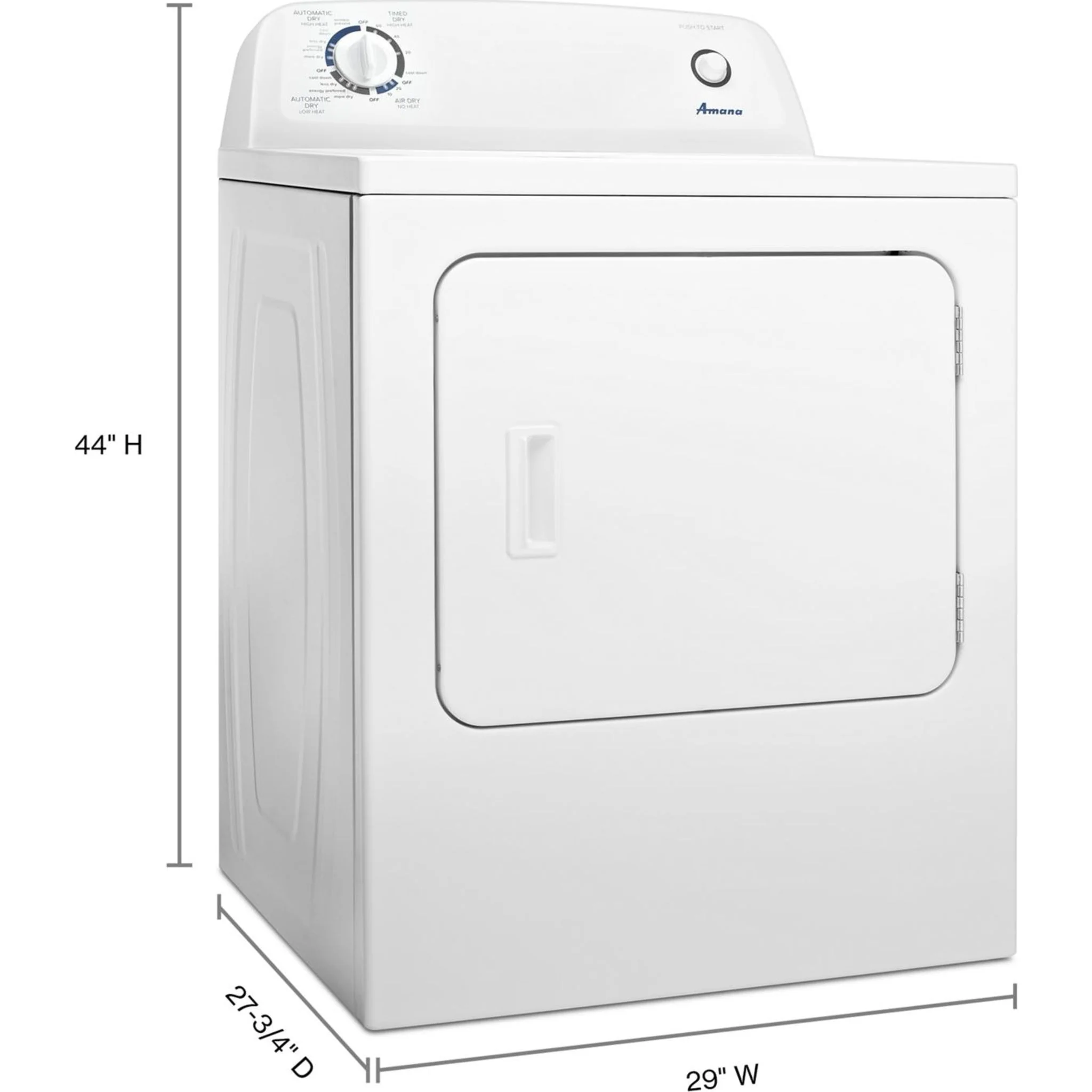 Amana 6.5 cu. ft. Top-Load Electric Dryer with Automatic Dryness Control -White (YNED4655EW) - Image 20