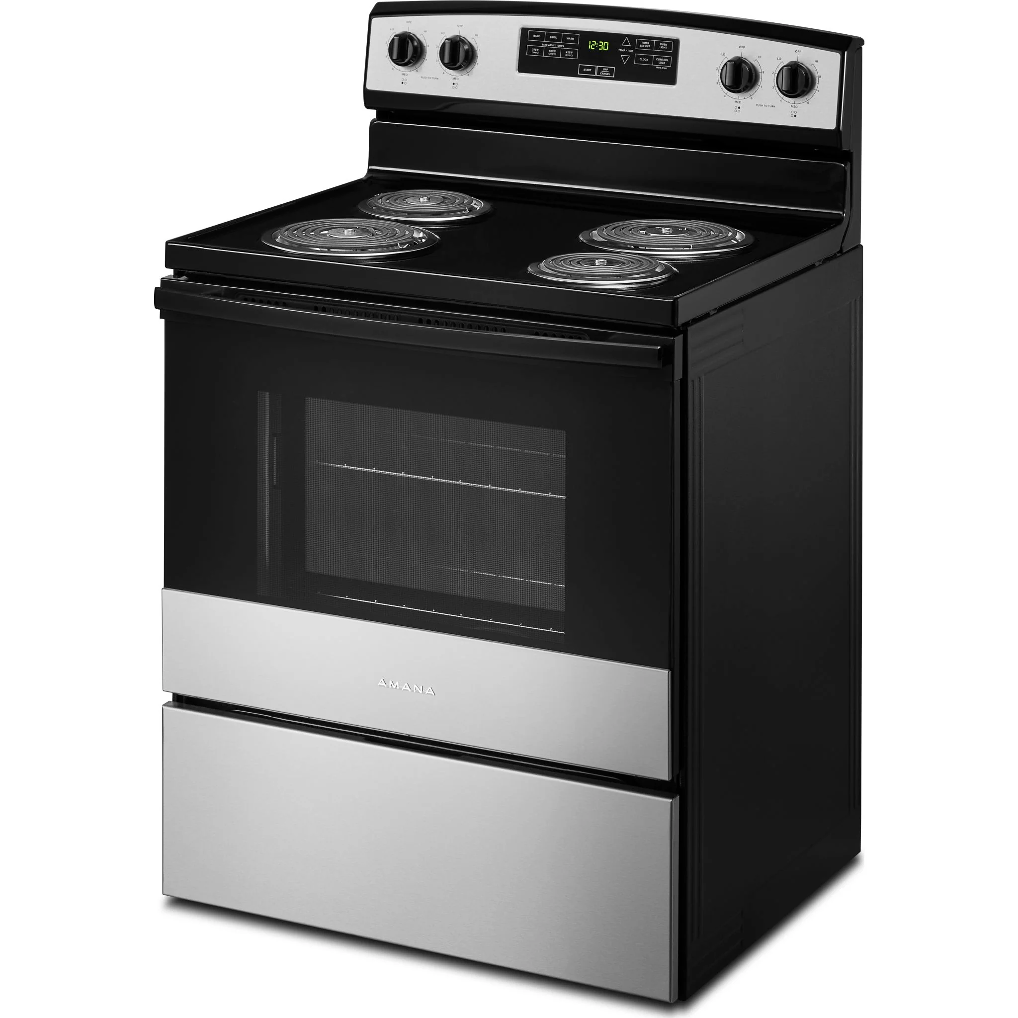 Amana 30-inch Electric Range with Bake Assist Temps -Stainless Steel (YACR4303MMS) - Image 3