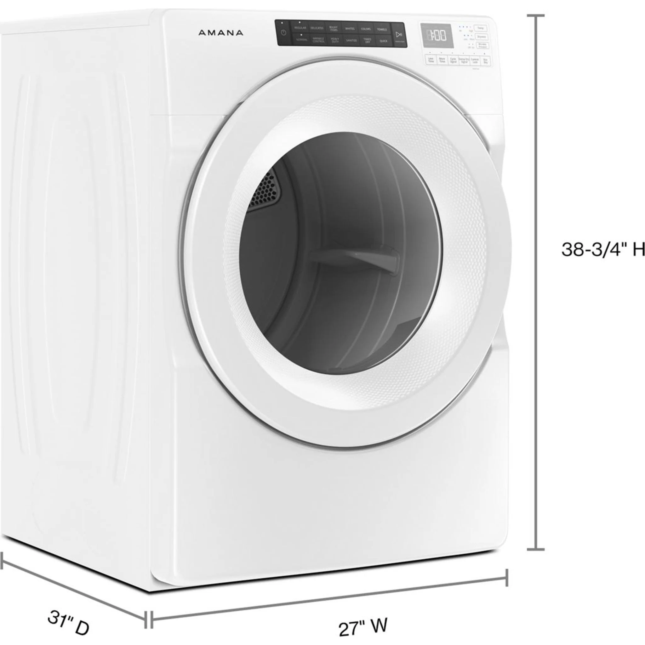 Amana GasS 7.4 cu. ft. 12 Cycles 4 Temperatures Powder Coated Drum Energy Star - White (NGD5800HW) - Image 24