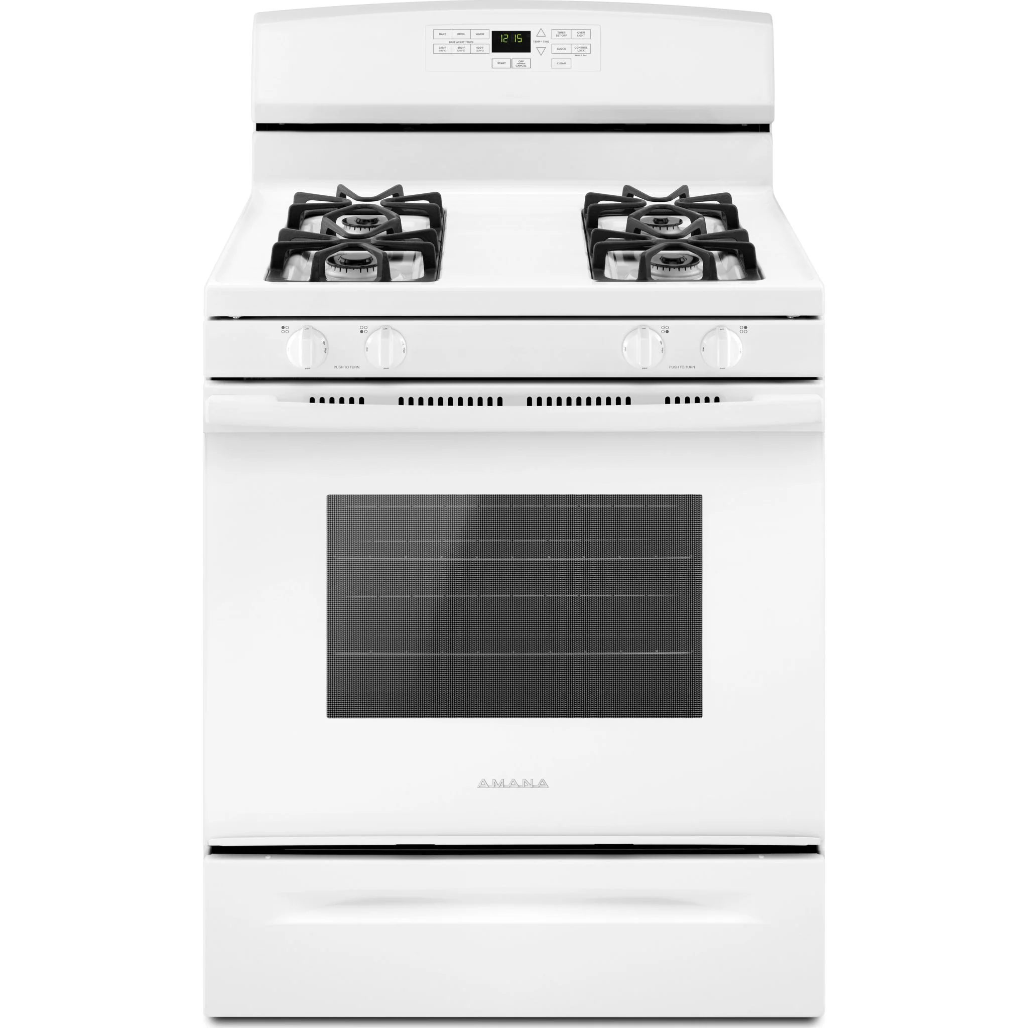 Amana 30-inch Gas Range with Self-Clean Option -White (AGR6603SFW)