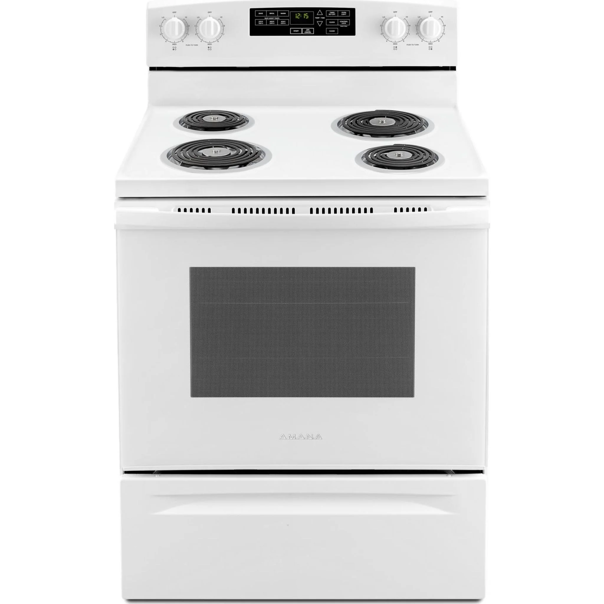Amana 30-inch Electric Range with Self-Clean Option -White (YACR4503SFW) - Image 2
