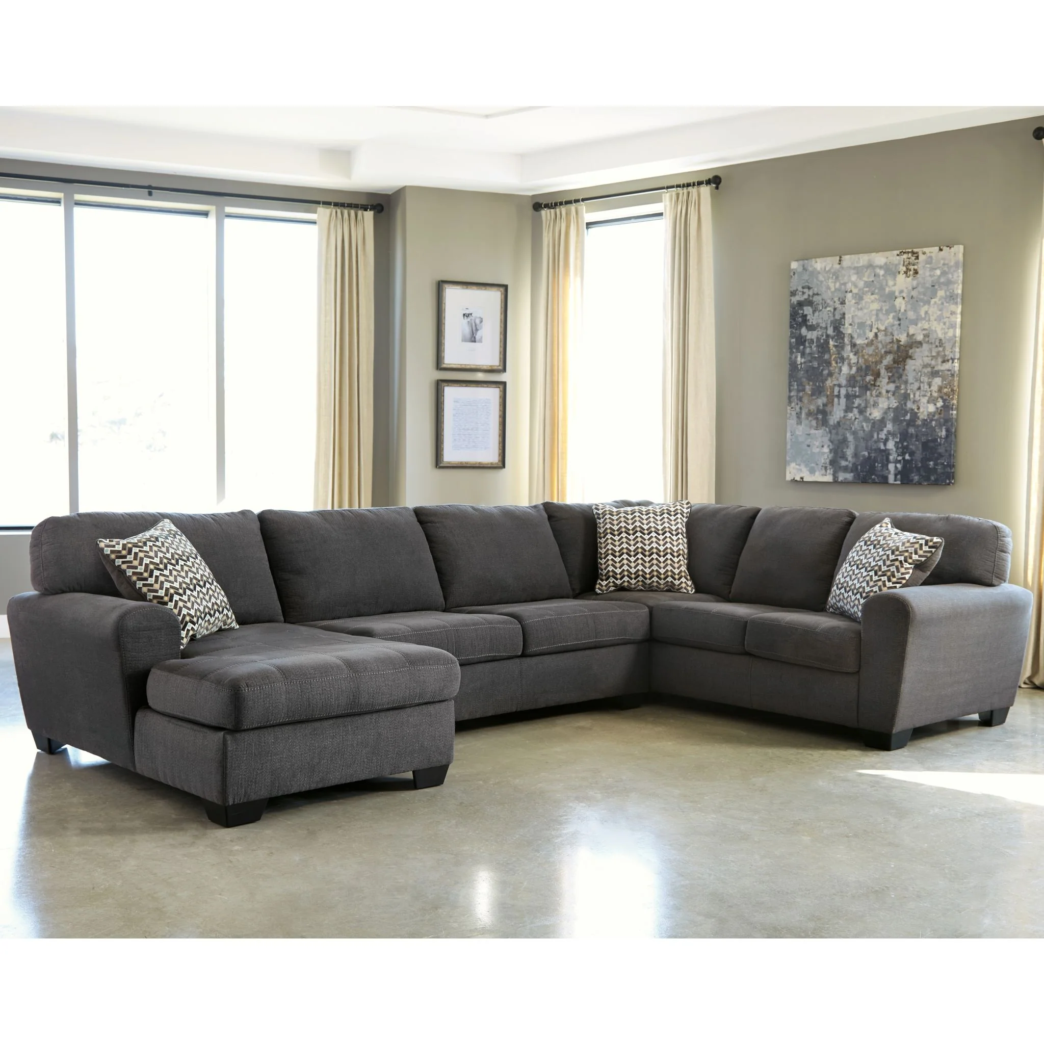 Ambee 3 Piece Sectional with Chaise - Image 2