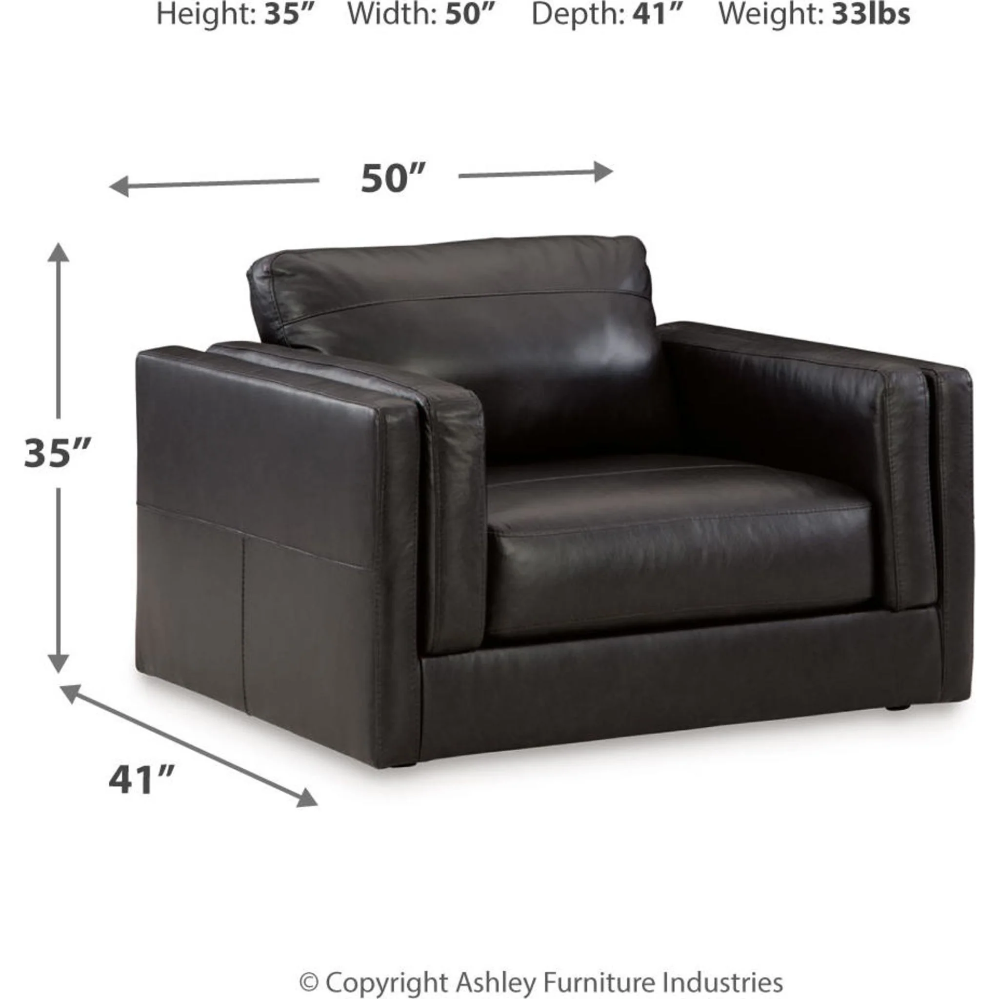 Amiata Chair and a Half - Onyx - Image 7