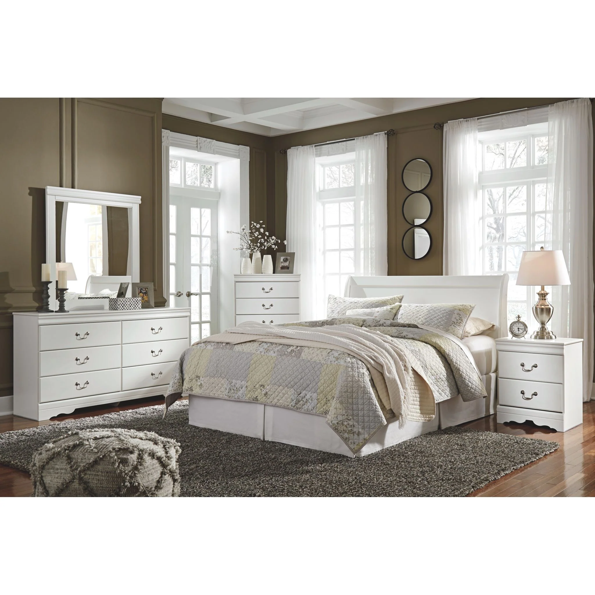 Anarasia Dresser and Mirror - White - Image 3