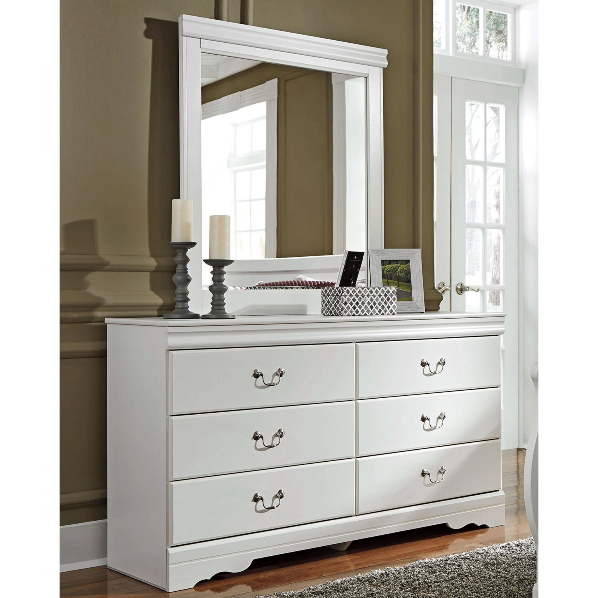 Anarasia Dresser and Mirror - White - Image 5