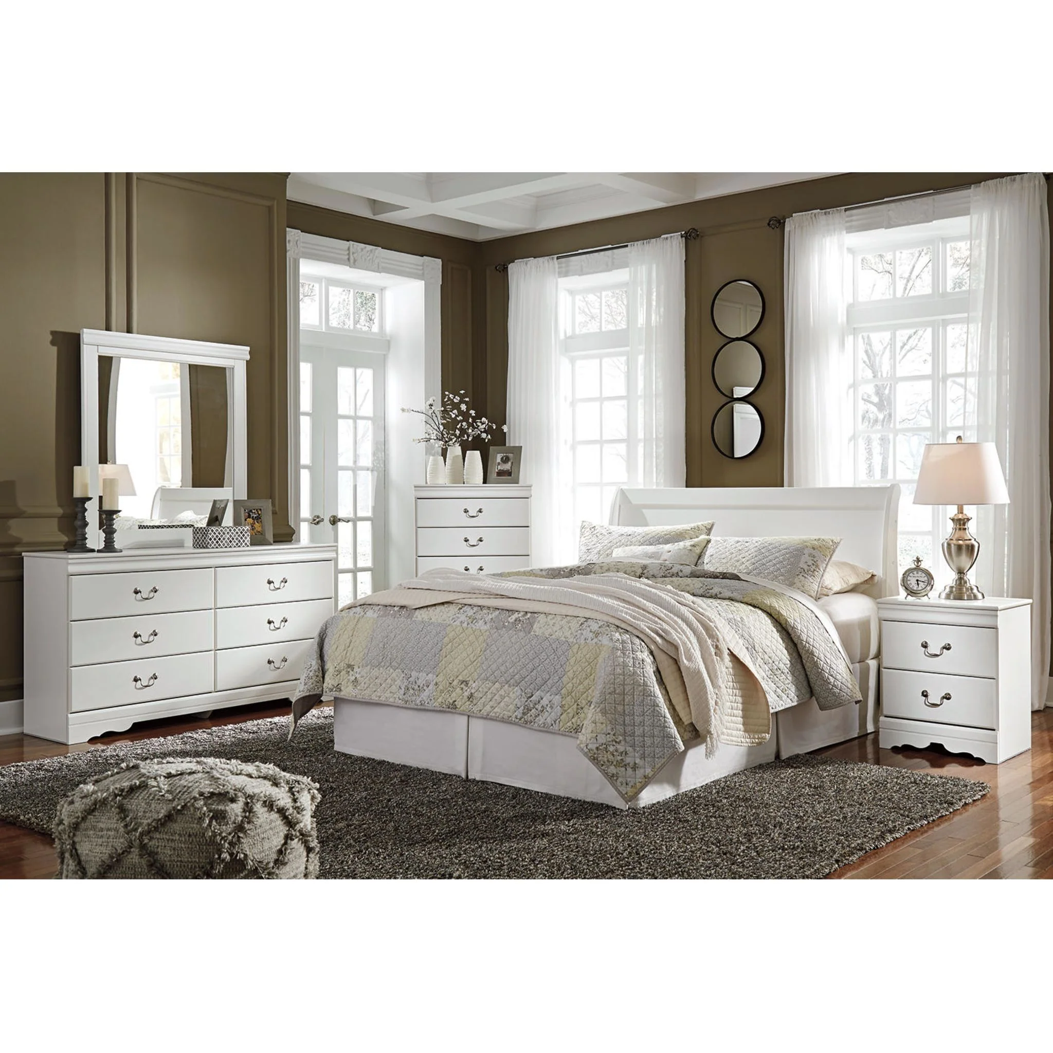 Anarasia Dresser and Mirror - White - Image 6