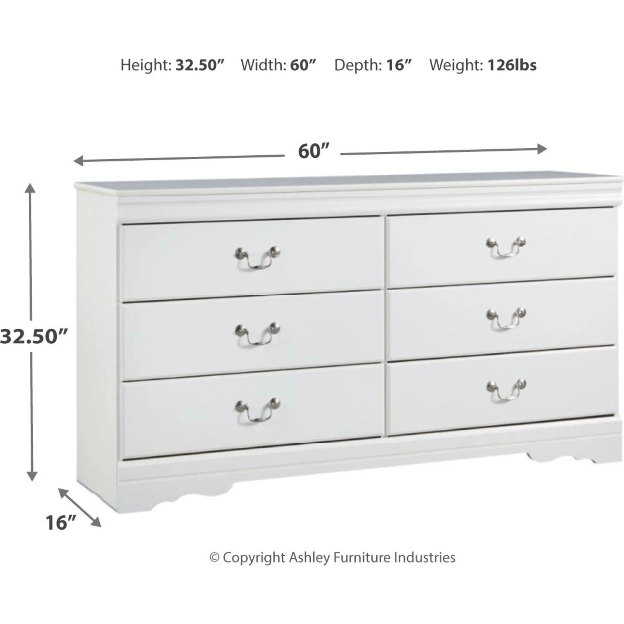 Anarasia Dresser - White - Image 10