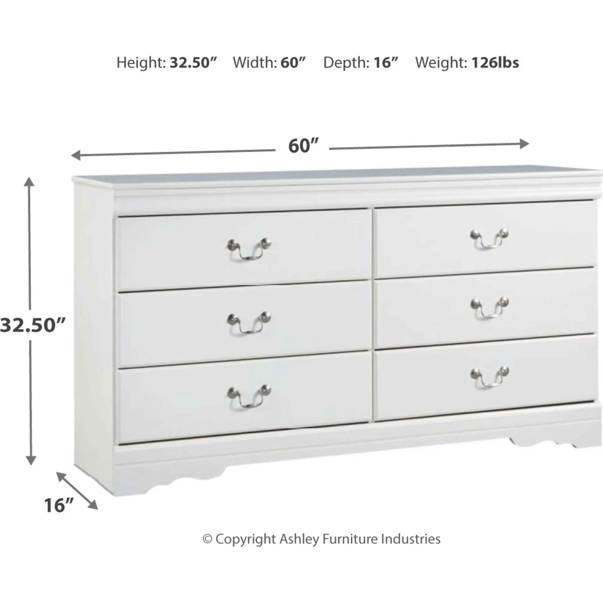 Anarasia Dresser - White - Image 4