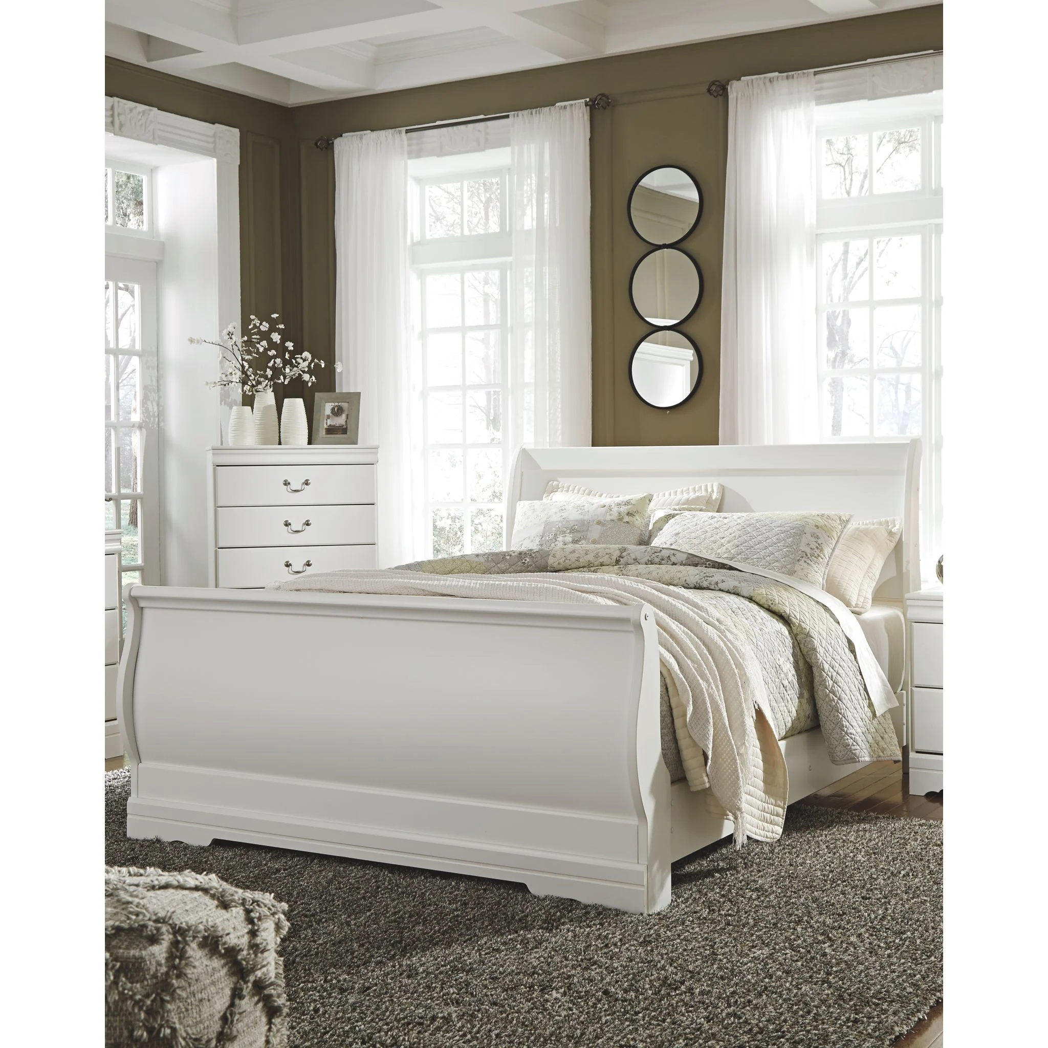 Anarasia Queen Sleigh Headboard - White - Image 5
