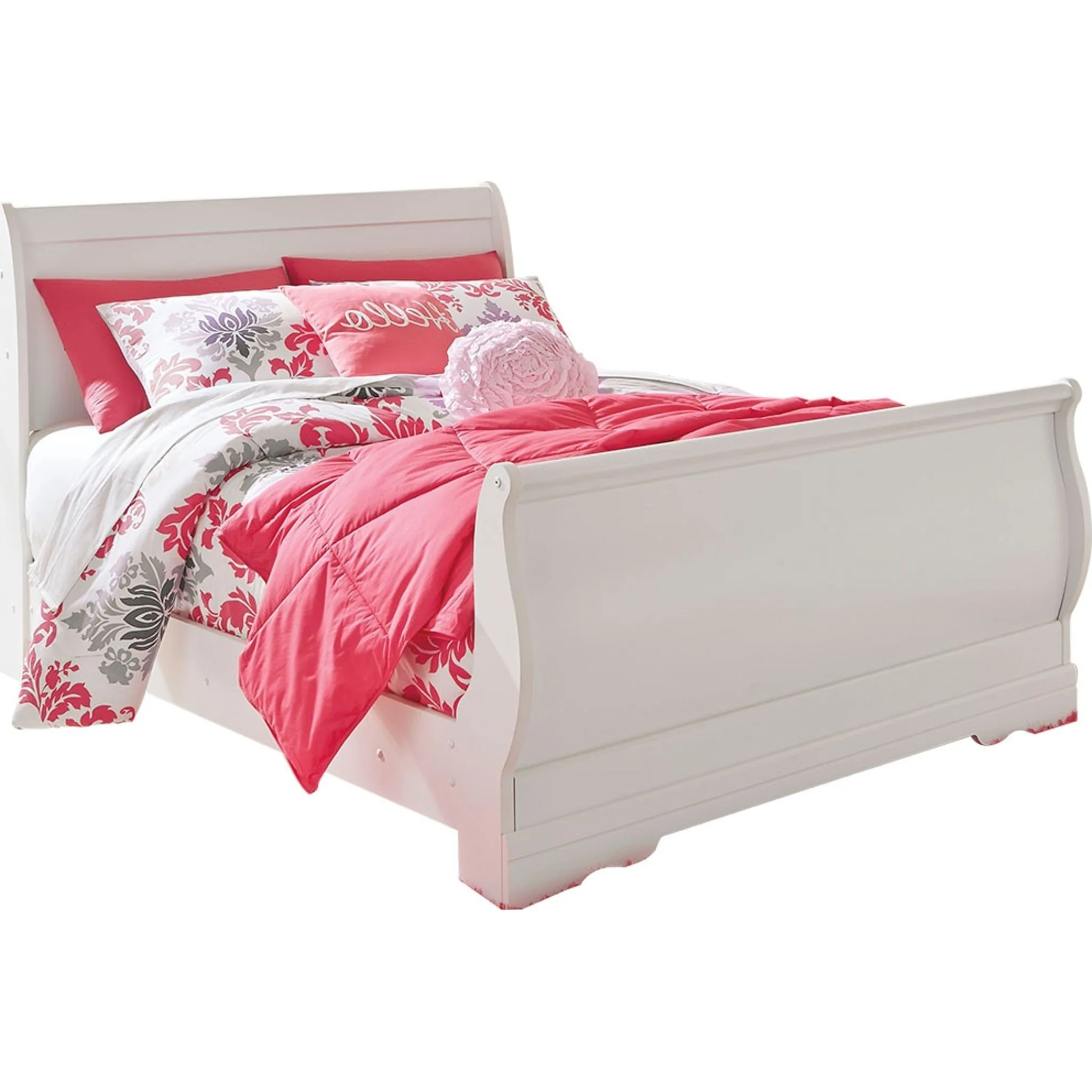 Anarasia Sleigh Bed - White - Image 7