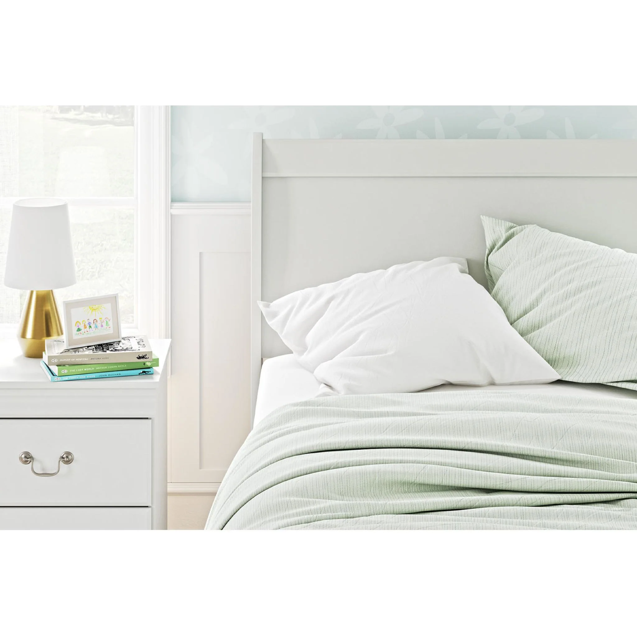 Anarasia Sleigh Headboard - White - Image 10