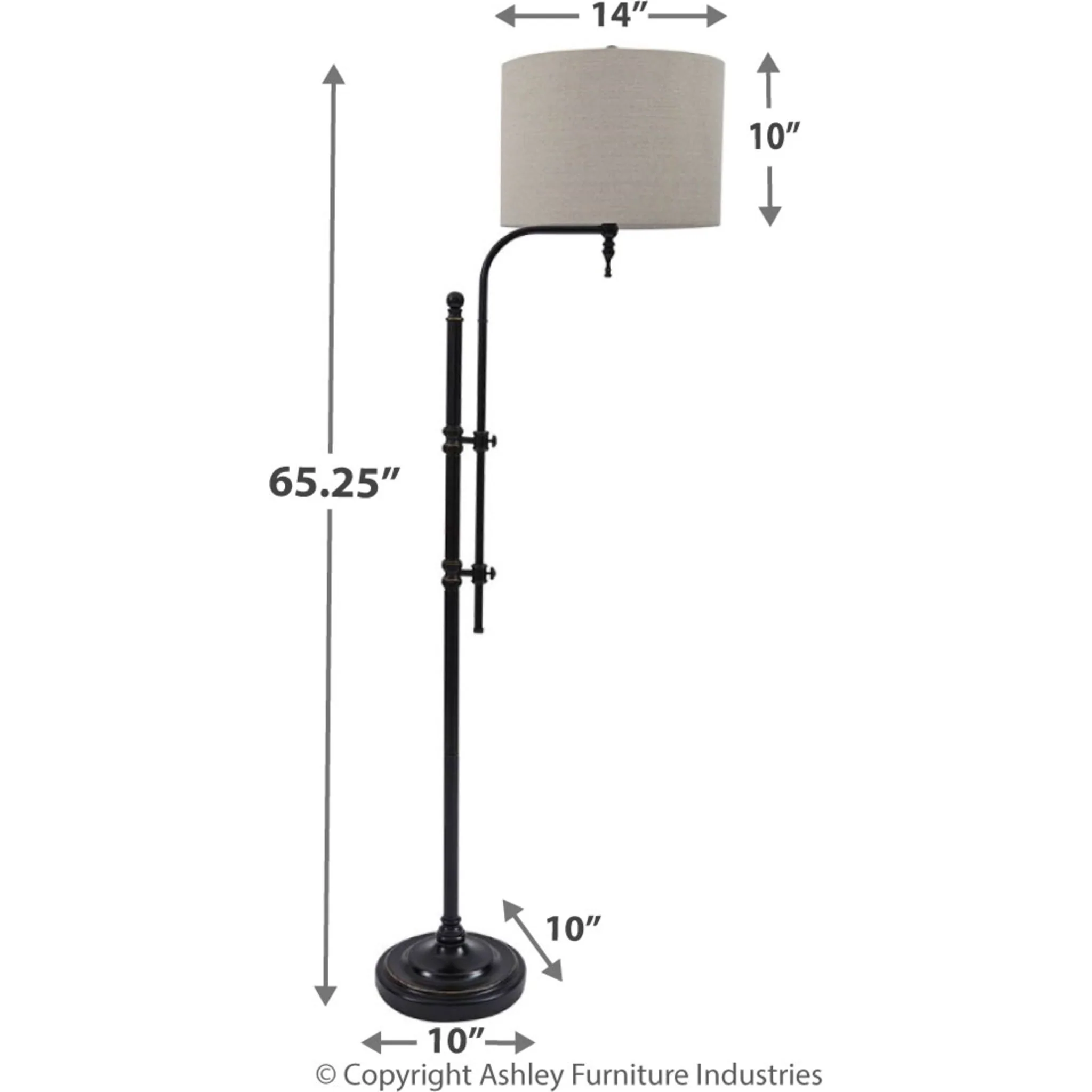 Anemoon Floor Lamp - Black 64.63" - Image 3