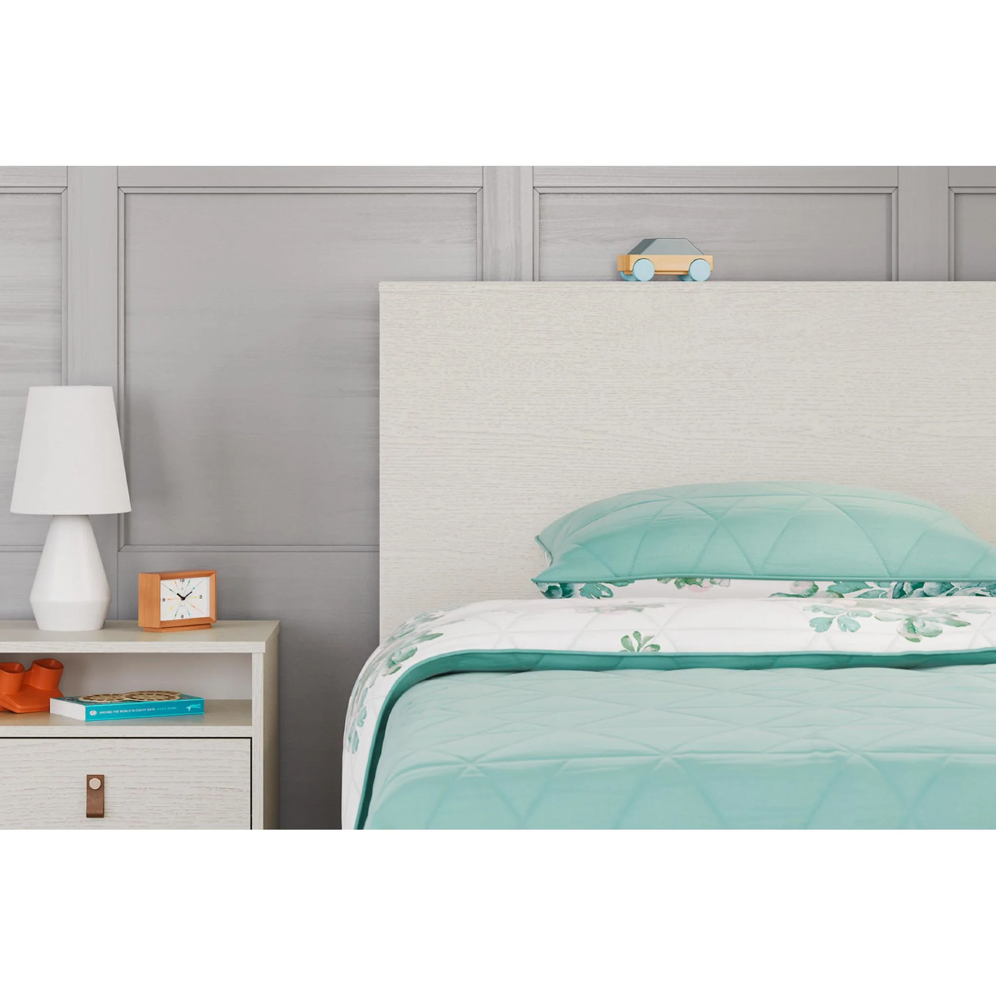 Aprilyn Twin Bookcase Headboard - White - Image 2