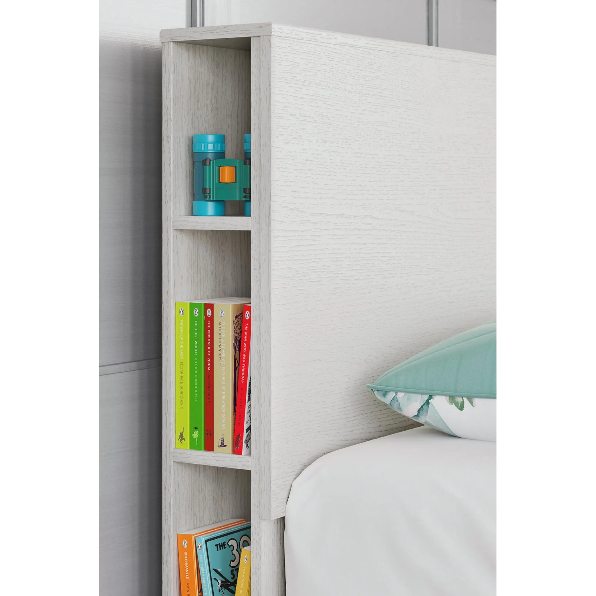 Aprilyn Twin Bookcase Headboard - White - Image 3
