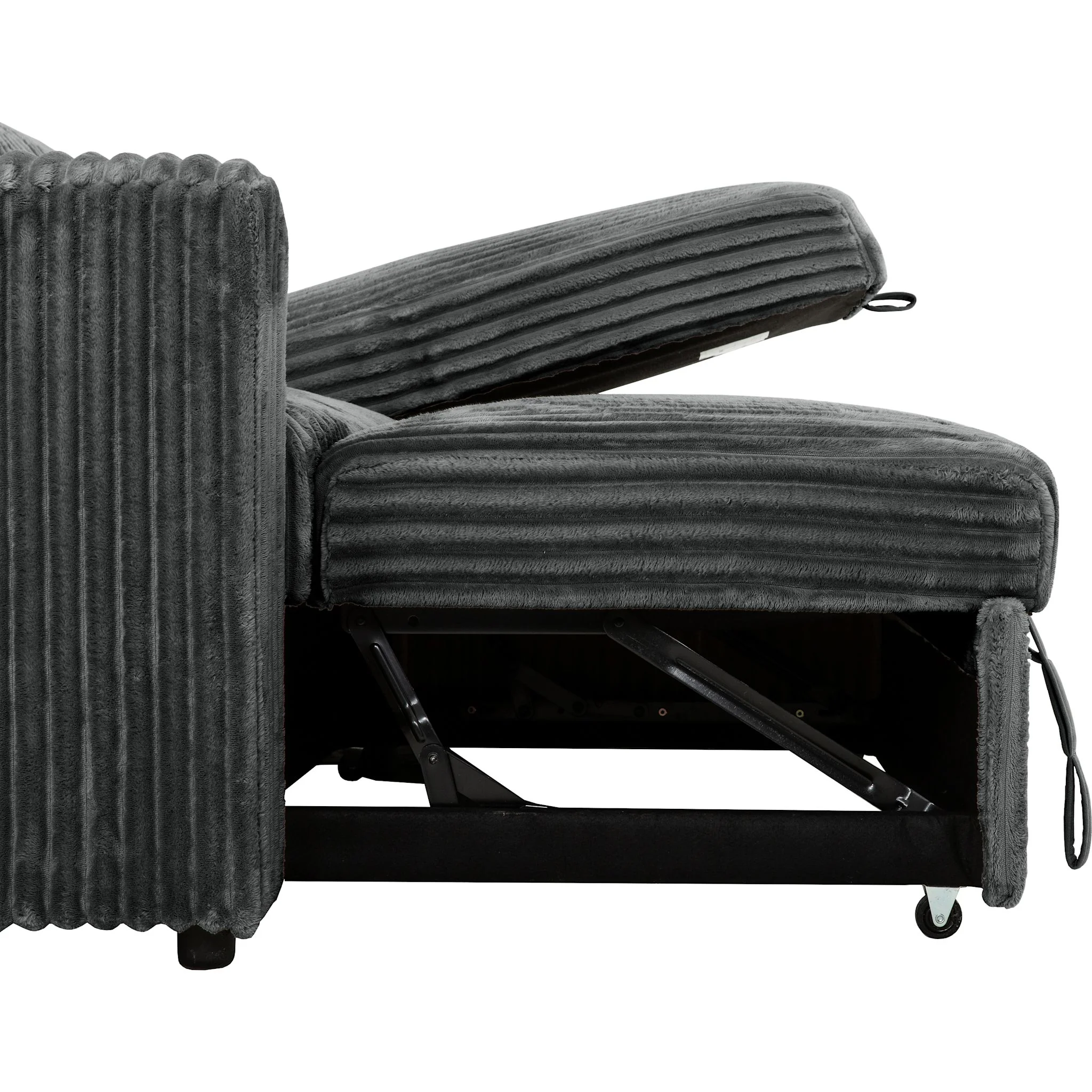 Arabella 2 Piece Media Sleeper - Opulence Dark Grey - Image 11