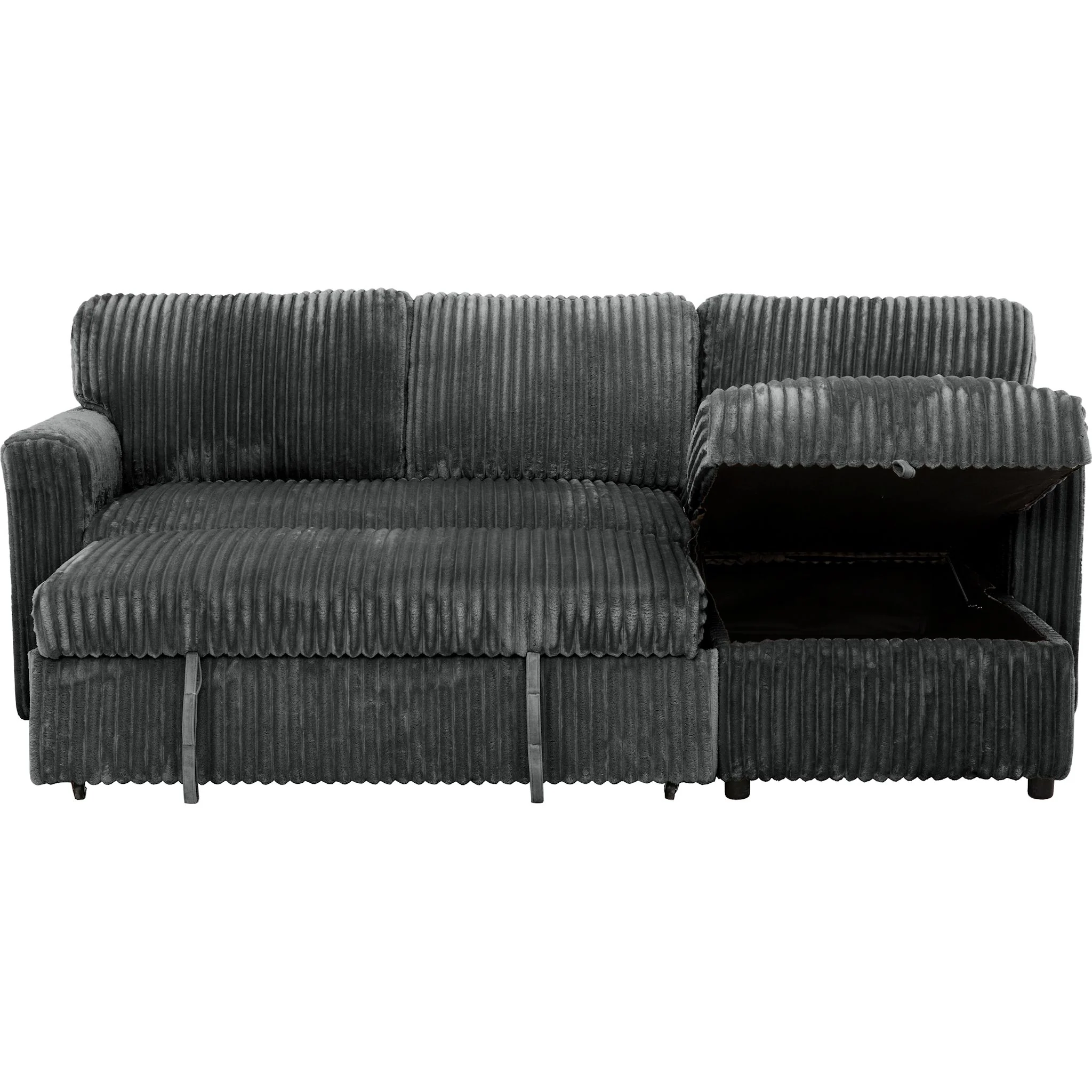 Arabella 2 Piece Media Sleeper - Opulence Dark Grey - Image 4