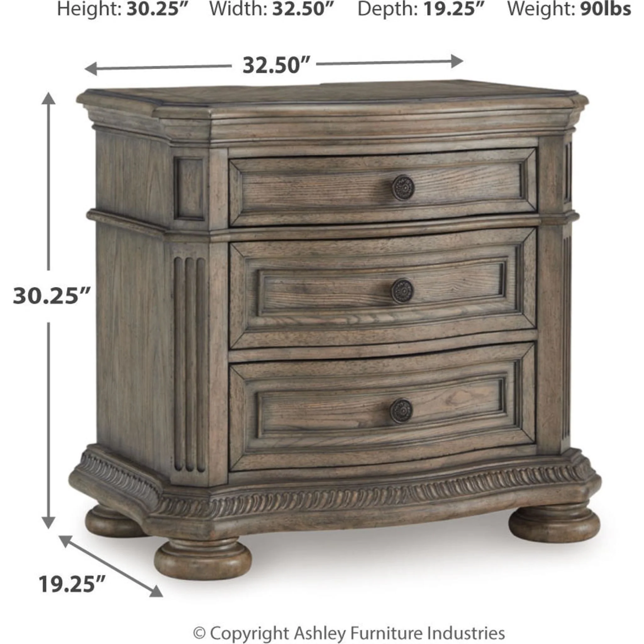 Ardenfield 6 Piece King Sleigh Bedroom - Light Brown - Image 11