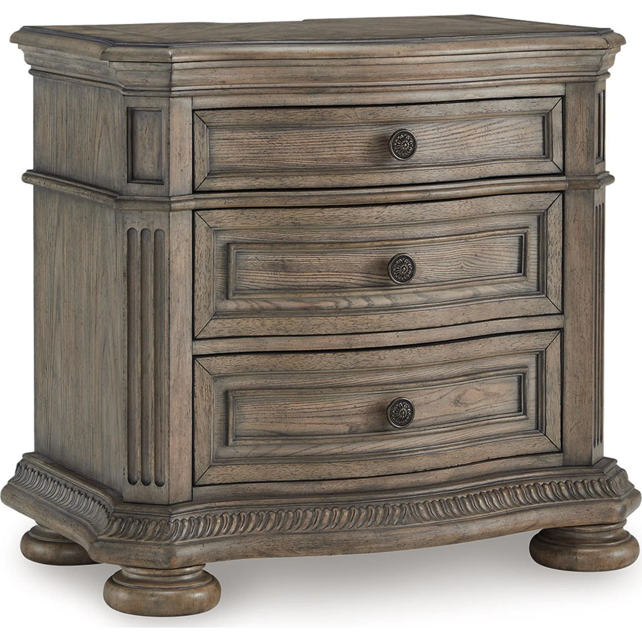 Ardenfield 6 Piece King Sleigh Bedroom - Light Brown - Image 9
