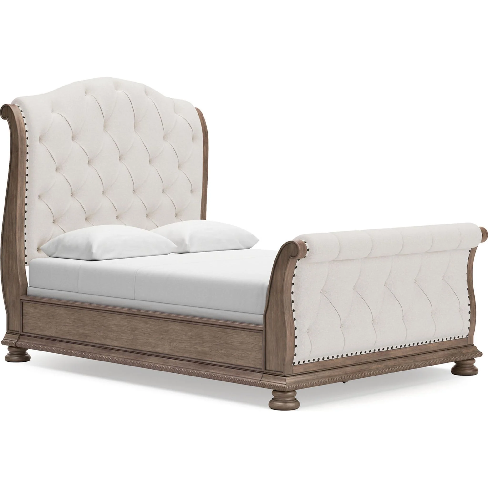 Ardenfield 6 Piece Queen Sleigh Bedroom - Light Brown - Image 5