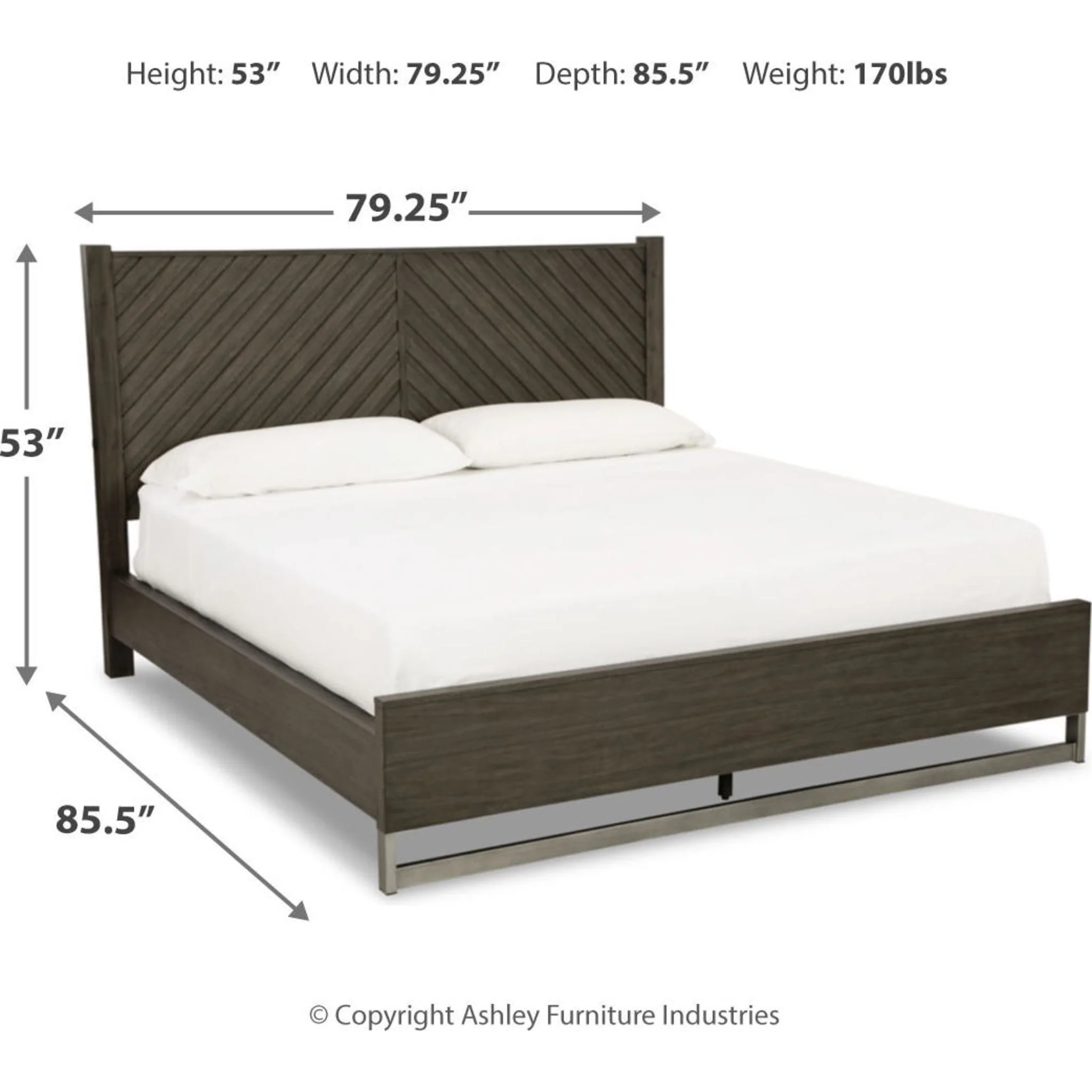 Arkenton King Panel Bed - Grayish Brown - Image 11