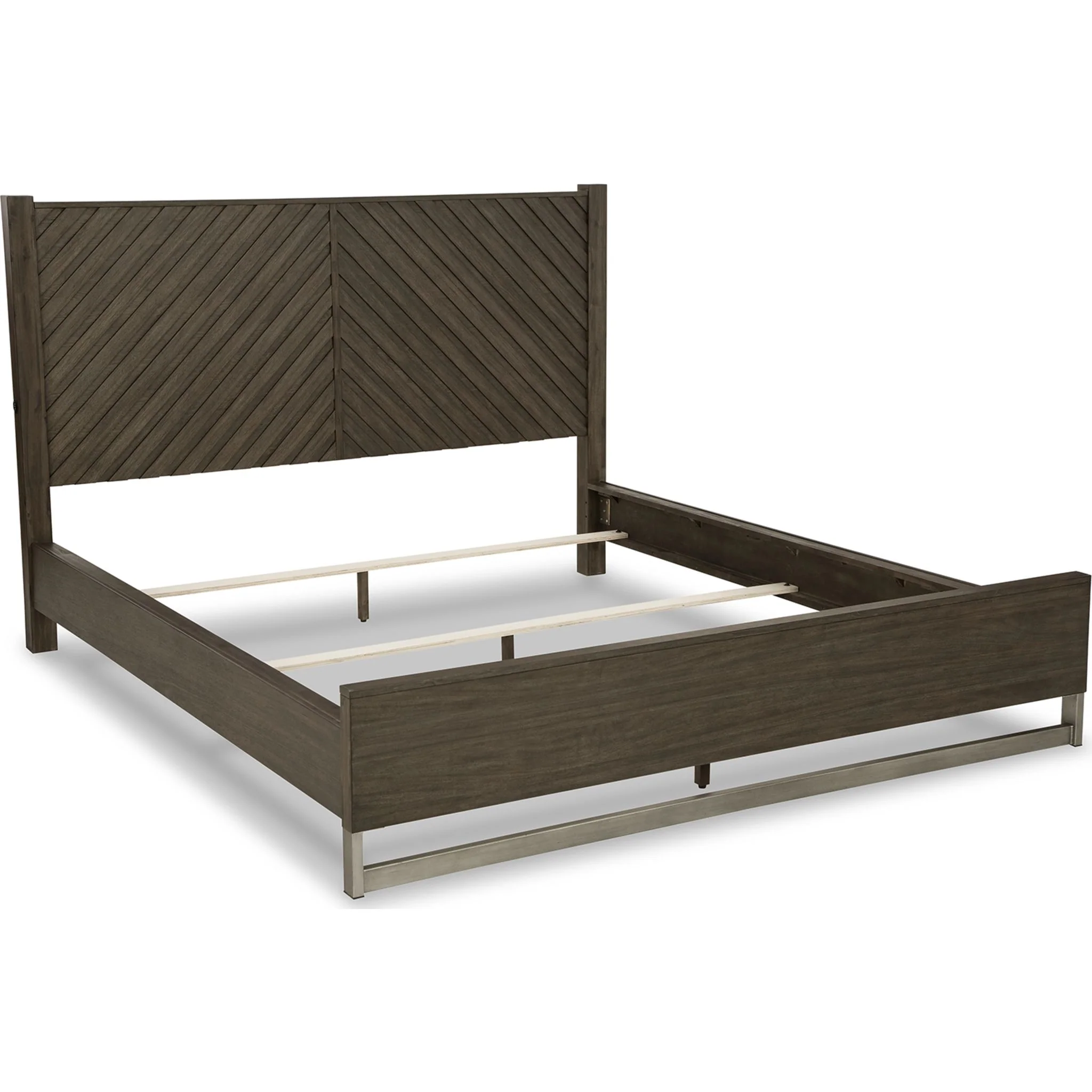 Arkenton King Panel Bed - Grayish Brown - Image 3