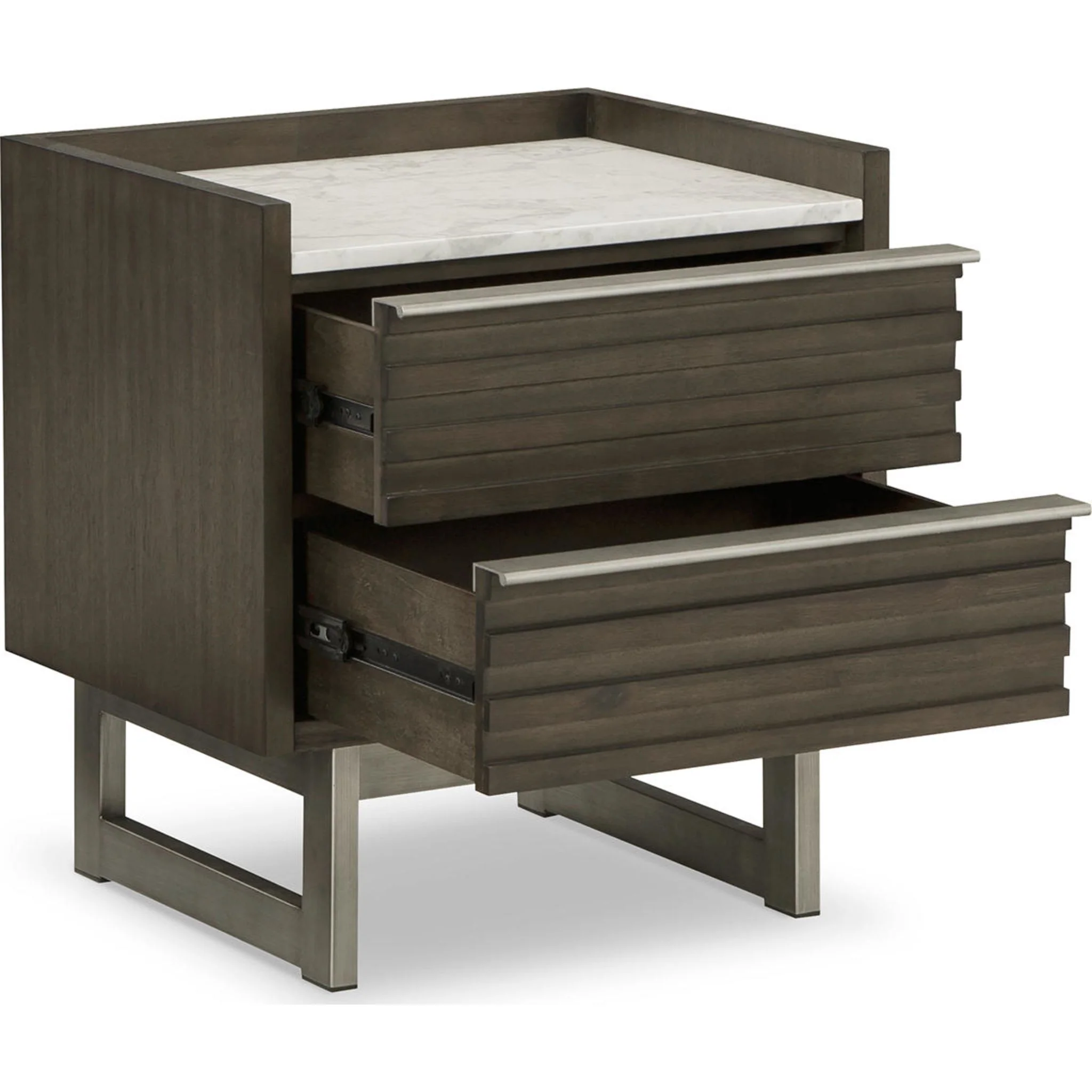 Arkenton Nightstand - Grayish Brown/White - Image 10