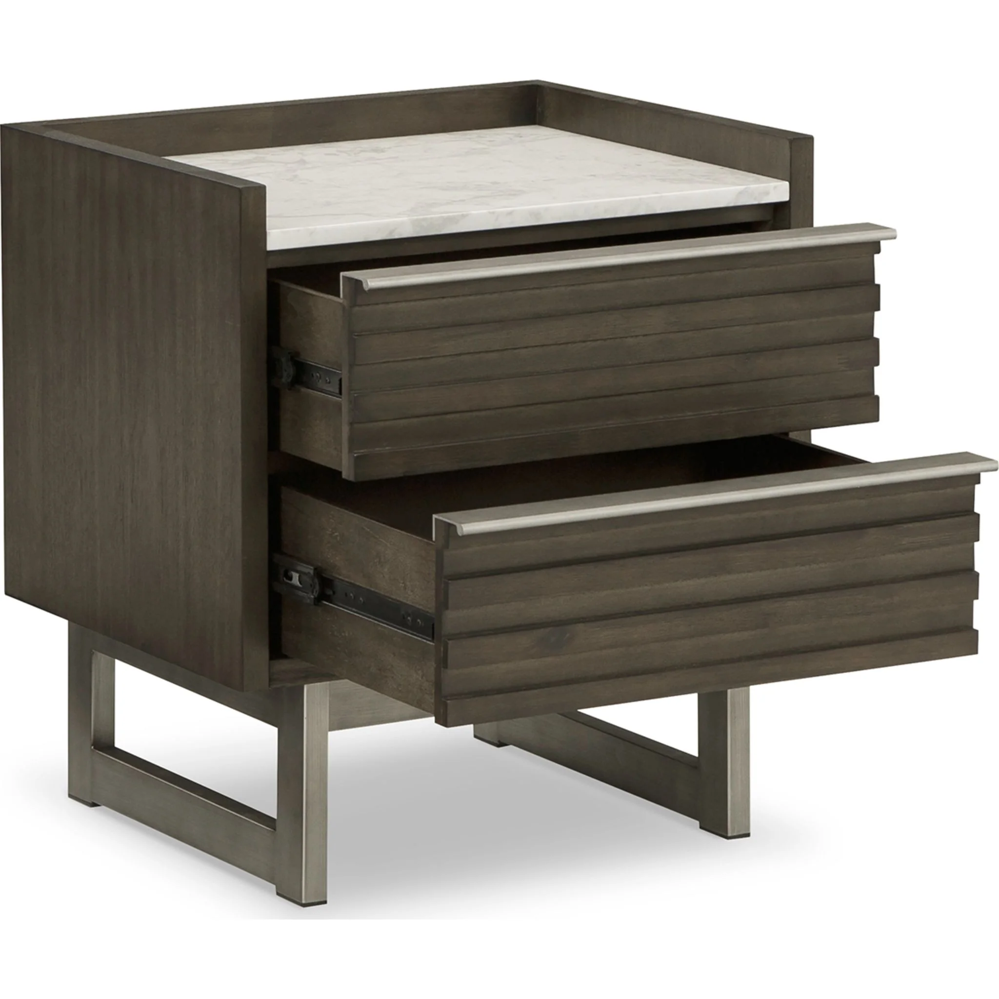 Arkenton Nightstand - Grayish Brown/White - Image 3