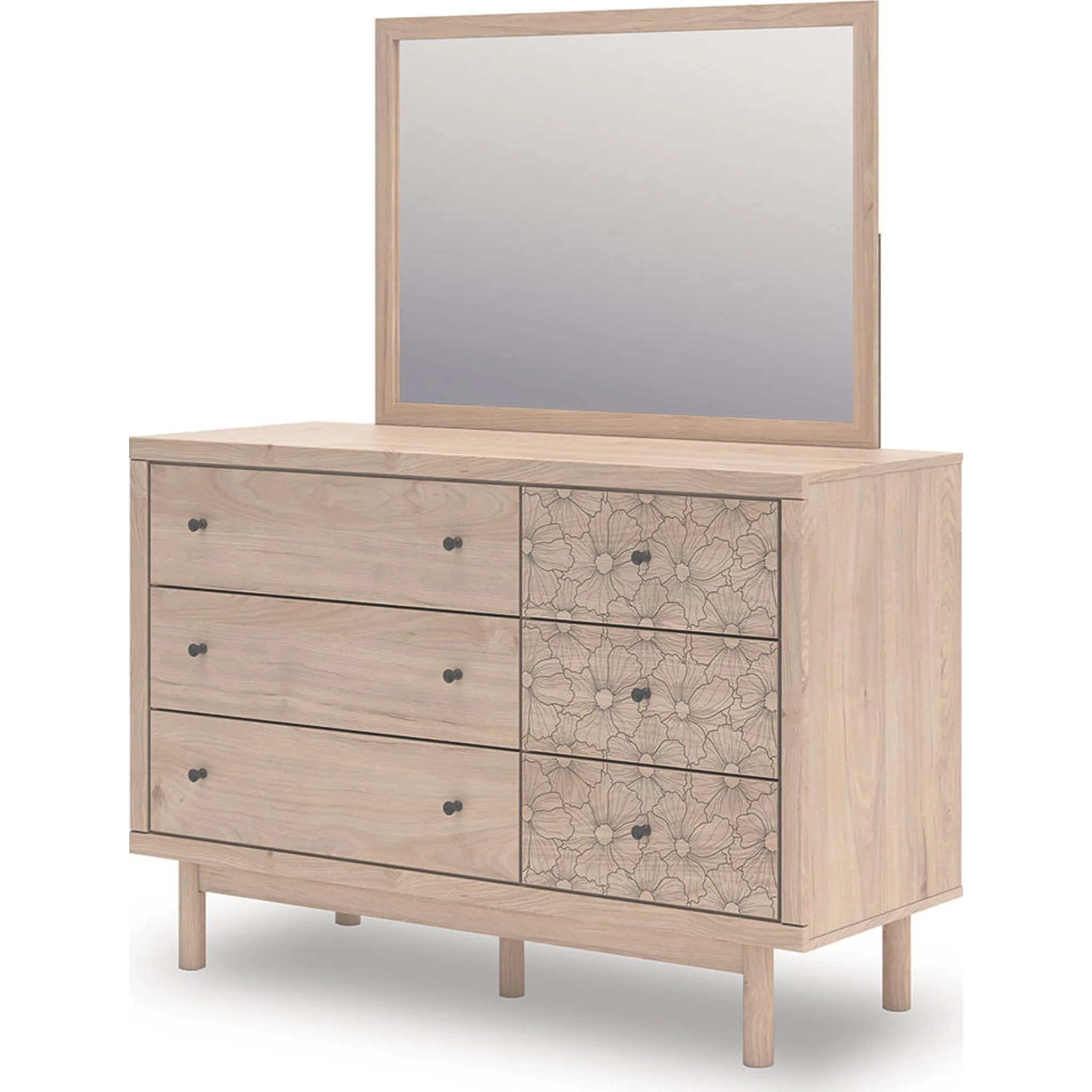 Arloster Dresser and Mirror - Tan - Image 3